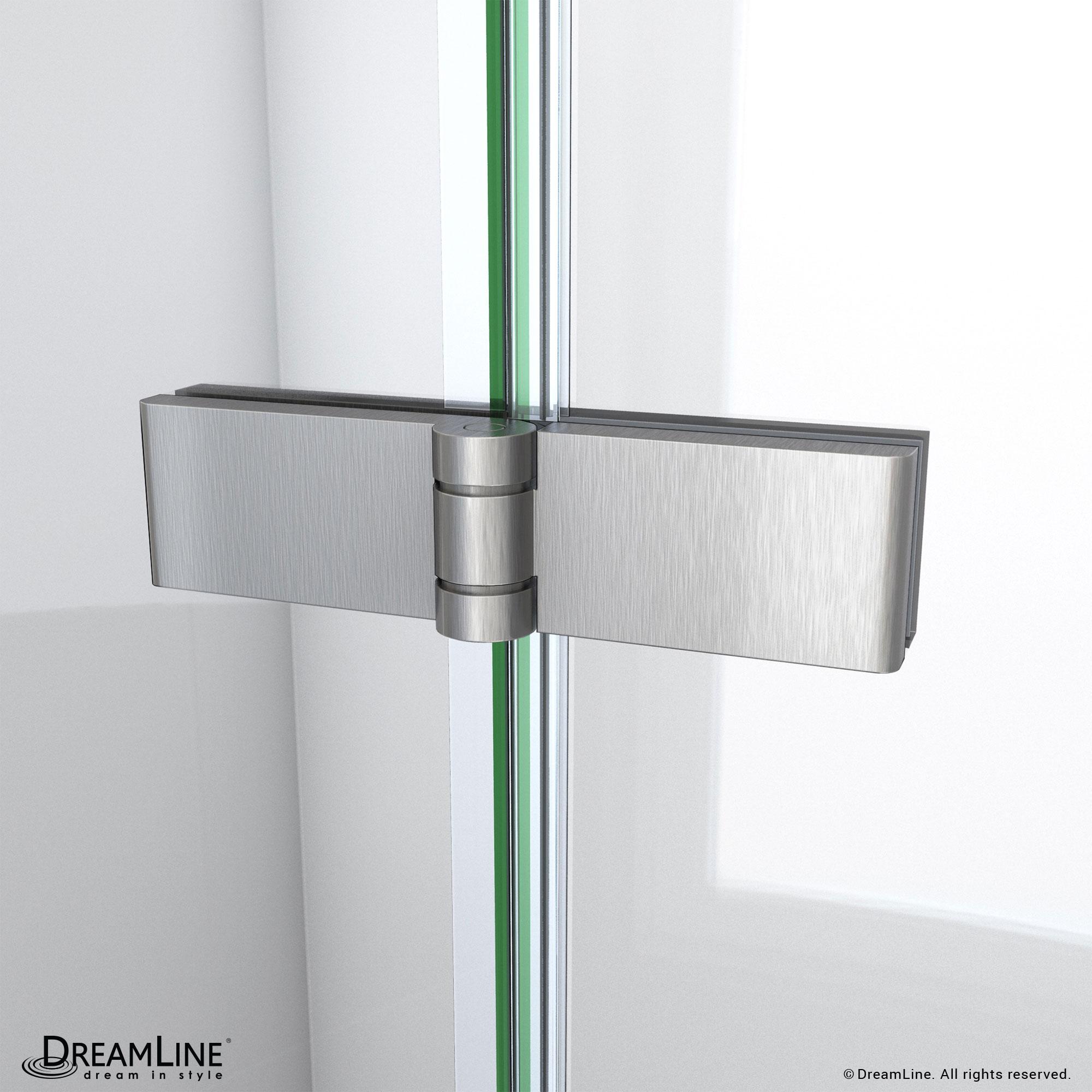 Aqua-Q Fold 36 W X 36 D X 76.75 H Frameless Square Shower Kit