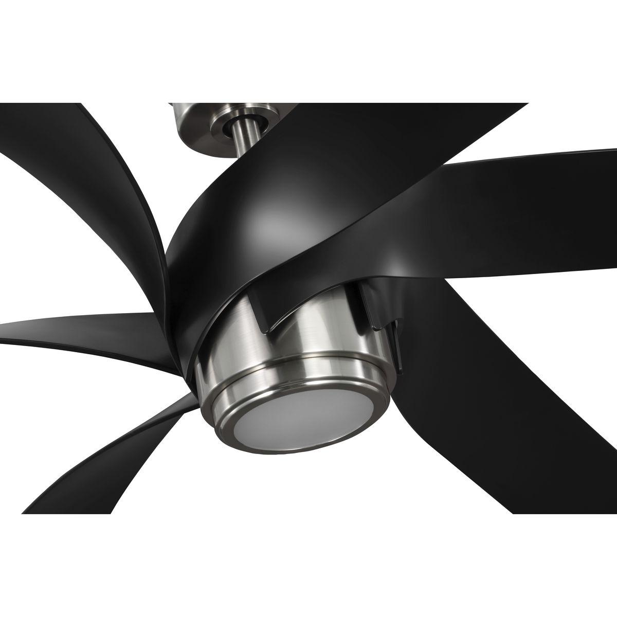 P250108-009-30-Progress Lighting-Insigna - 6 Blade Ceiling Fan with Light Kit In Contemporary Style-14.75 Inches Tall and 72 Inches Wide-Brushed
