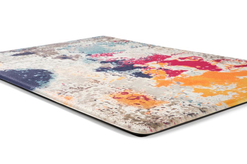 World Rug Gallery Modern Abstract Anti Fatigue Standing Mat - Multi 18"x30"