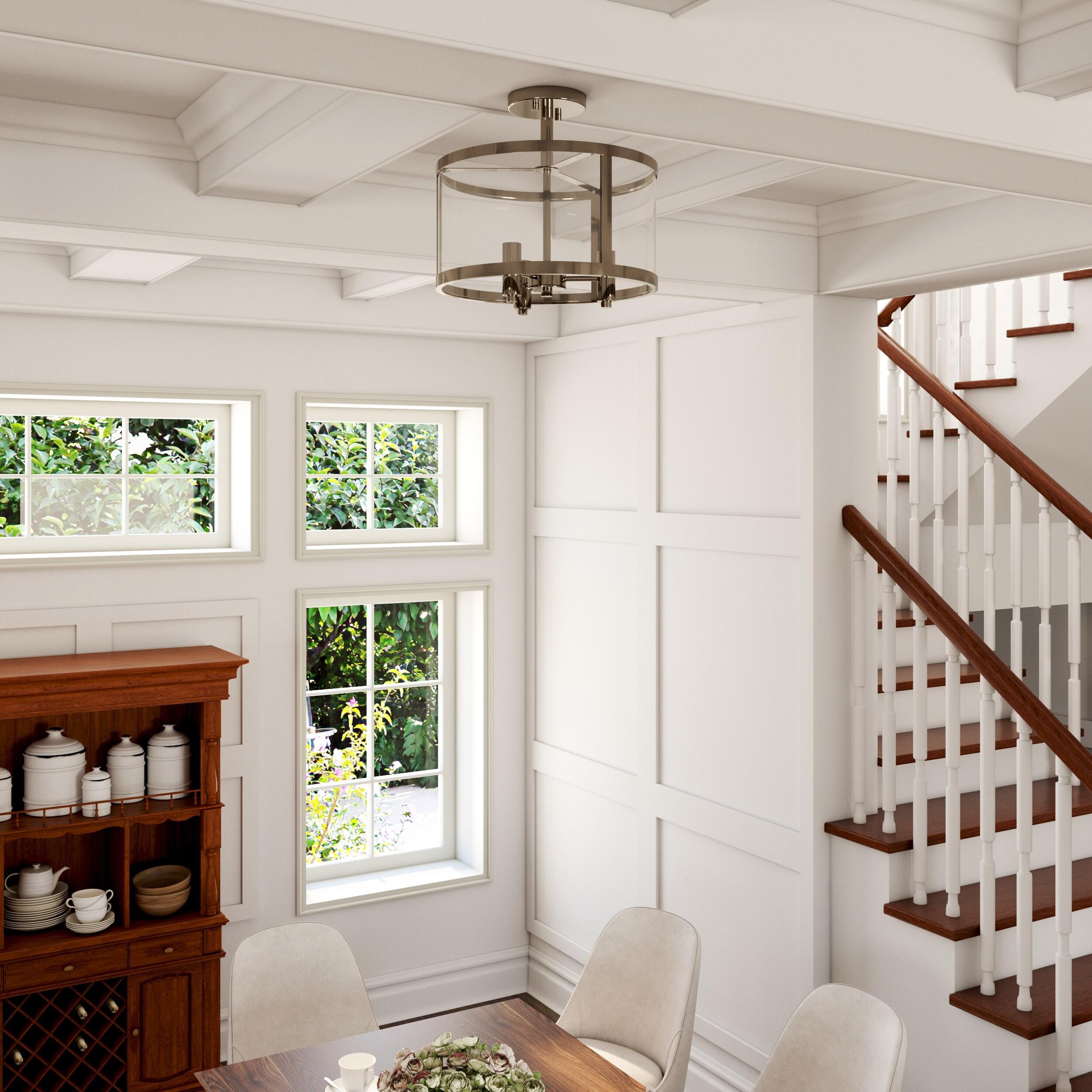 Maxim Lighting - Sentinel - 3 Light Semi-Flush Mount-11.75 Inches Tall and 13.25