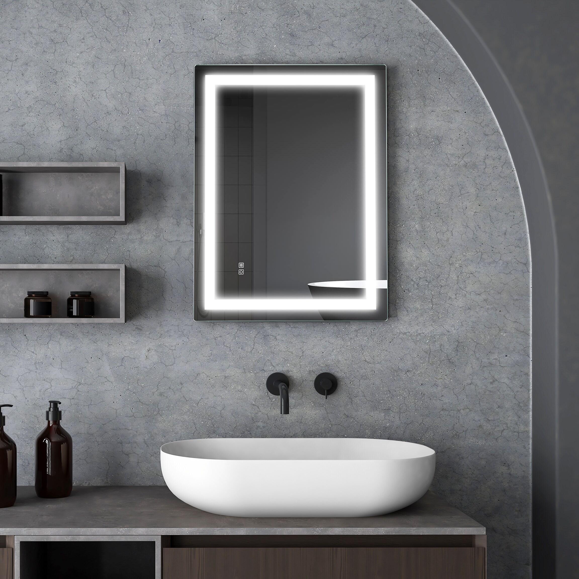 Dreamwerks Mariana 24" W x 32" H Rectangular LED Bathroom Mirror with Dimmer & Defogger