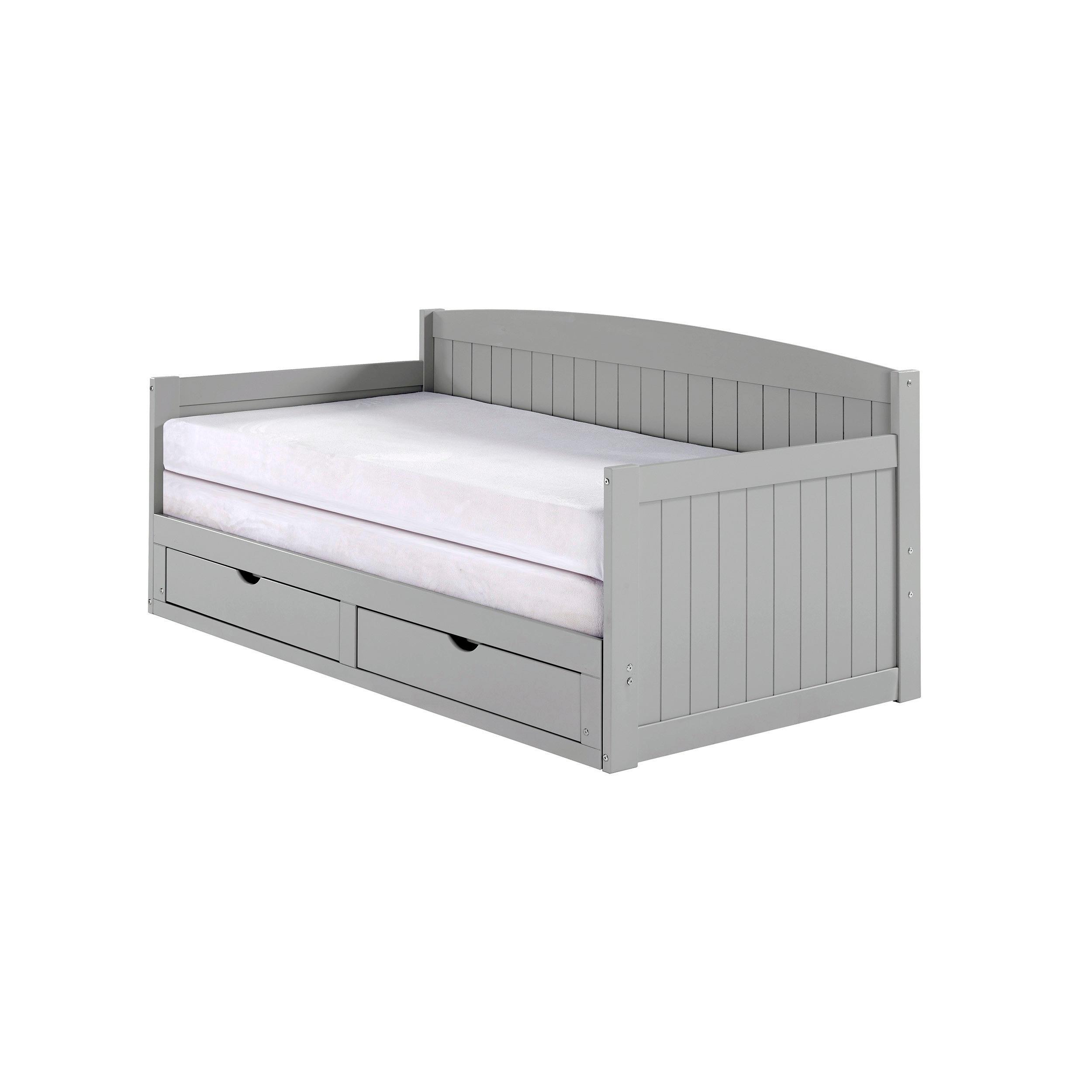 Alaterre Furniture King Harmony Kids' Daybed with Conversion Dove Gray