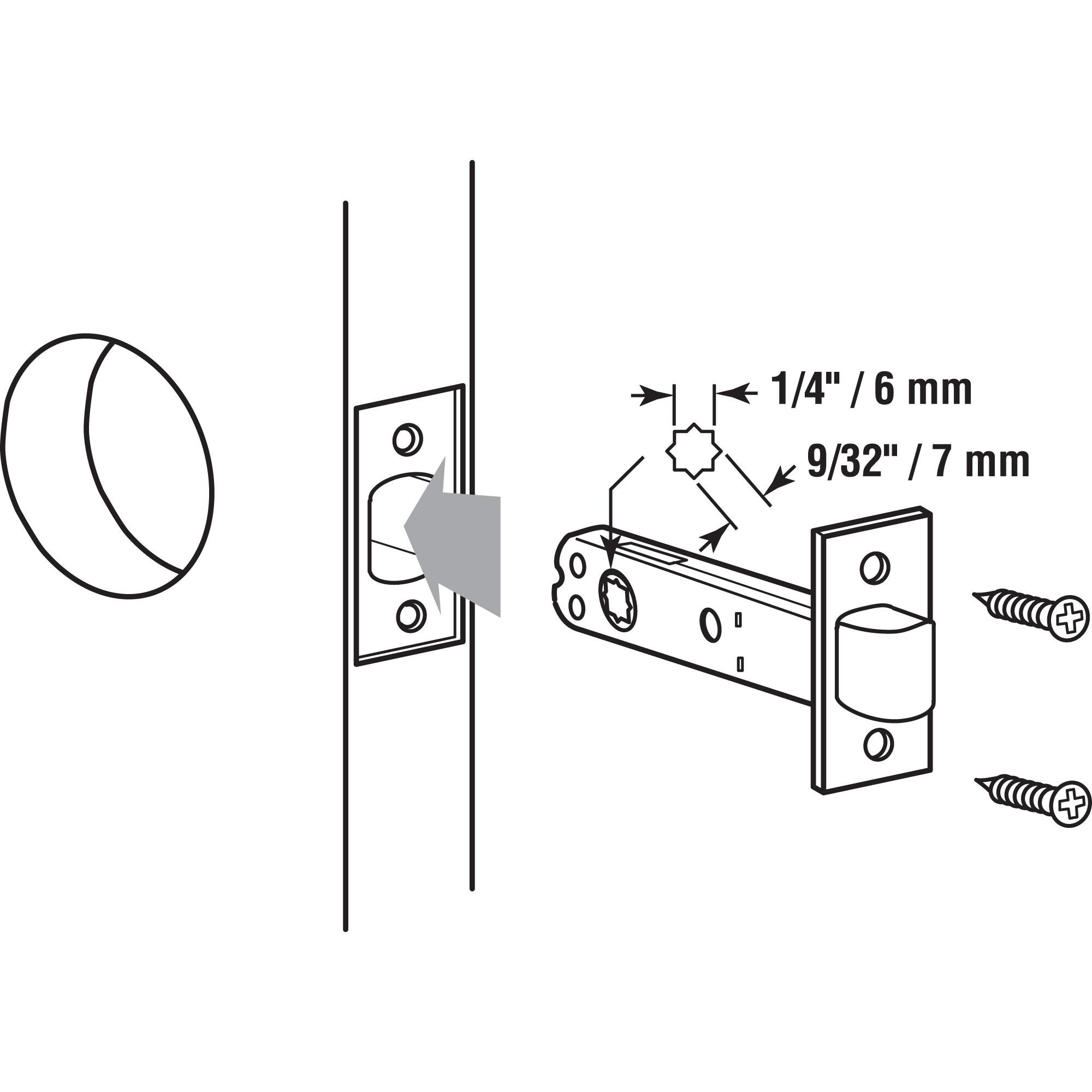 Universal Brass Finish Steel Door Latch Lock Mechanism