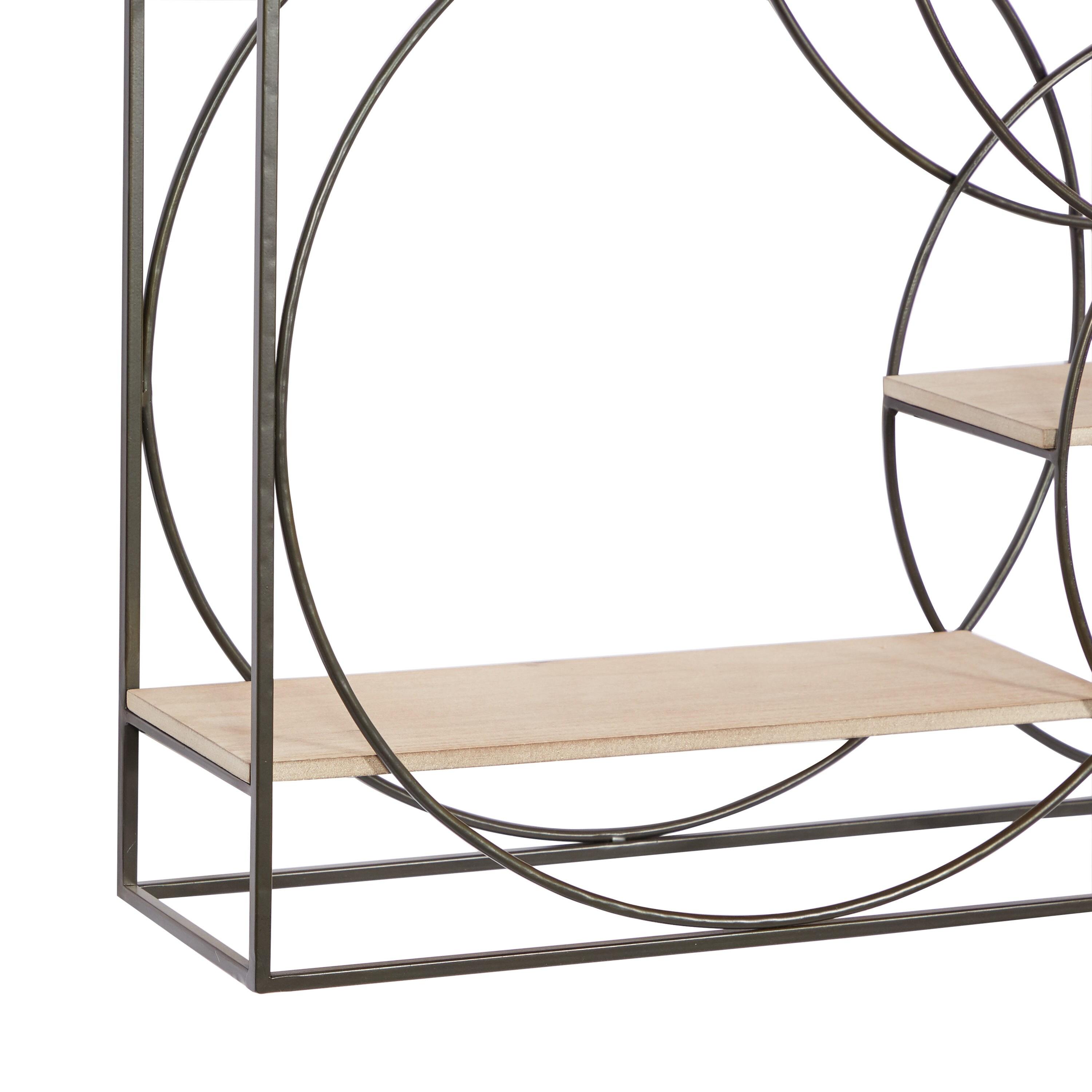 DecMode 32" x 7" 4-Tier Gray Wall Shelf