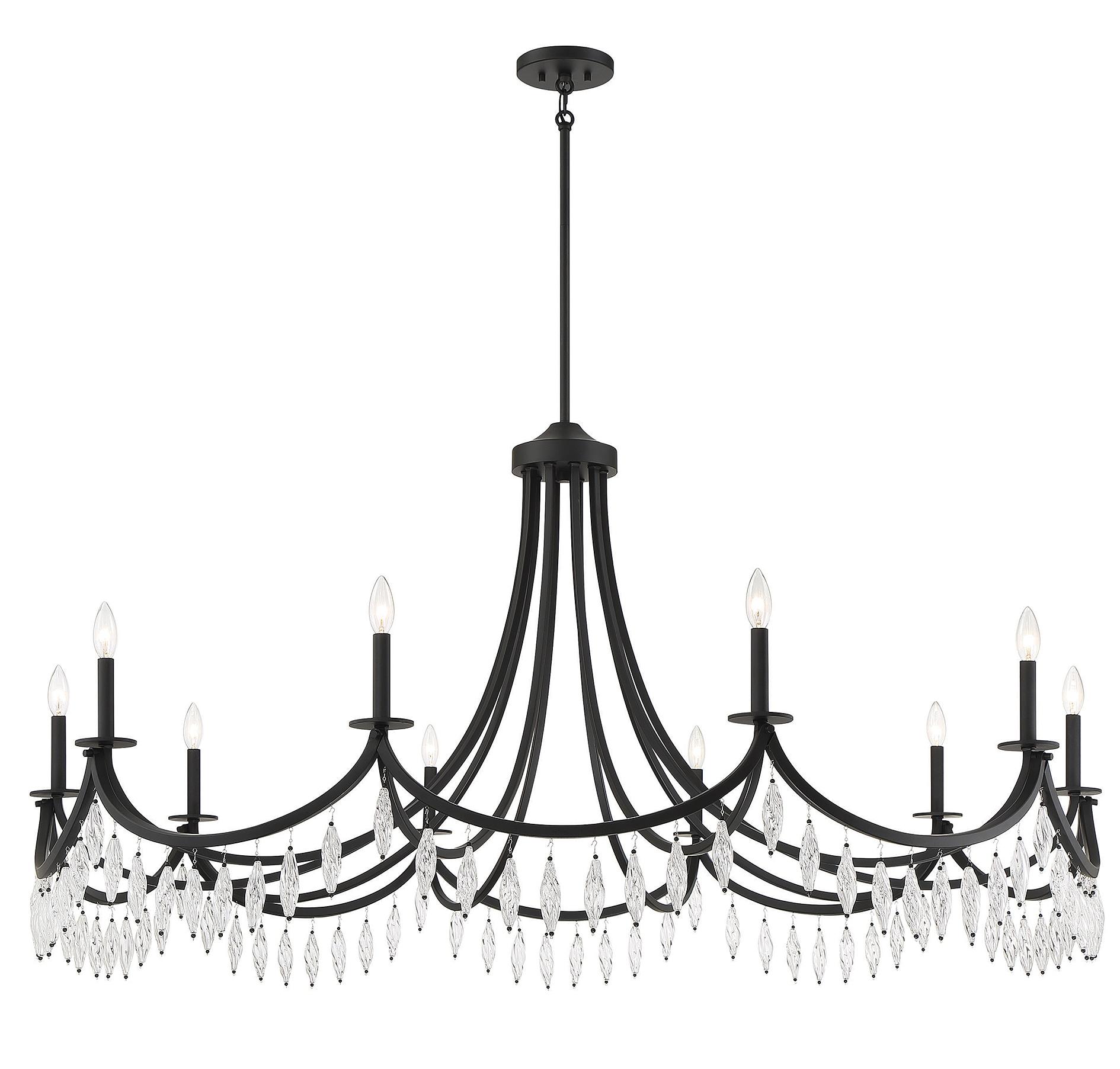 Kameron 10-Light Chandelier in Matte Black