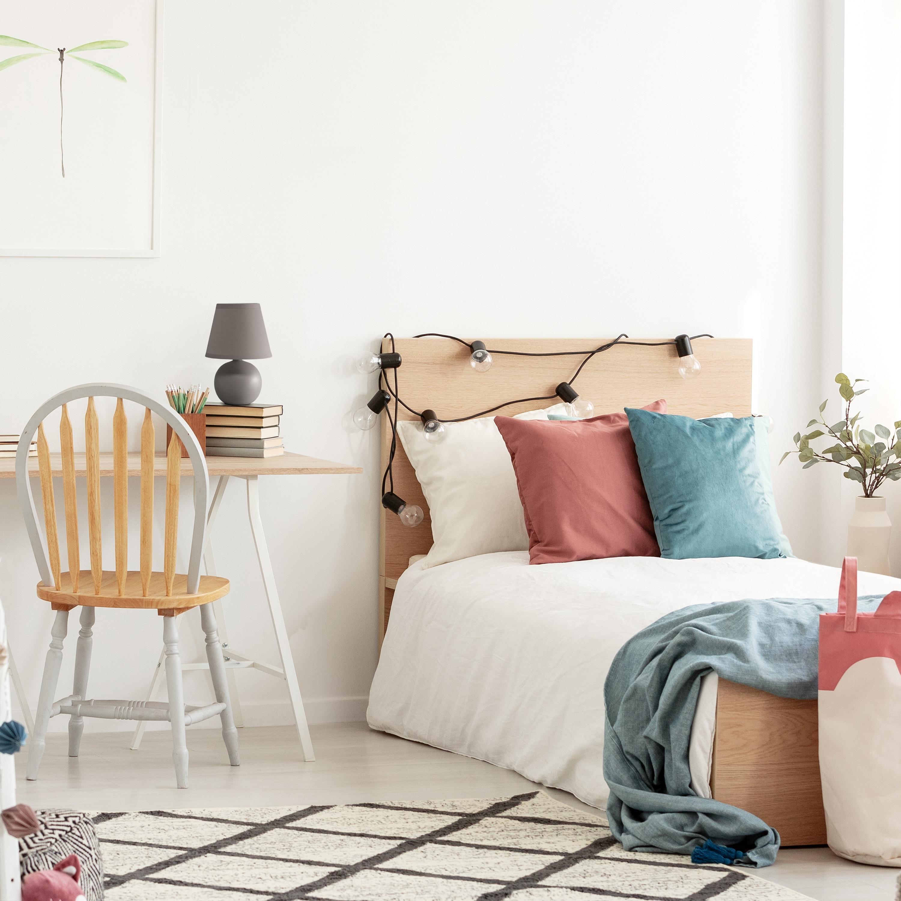 Simple Designs 8.66" Compact Ceramic Globe Table Lamp with Stylish Shade (Includes LED Light Bulb) Gray