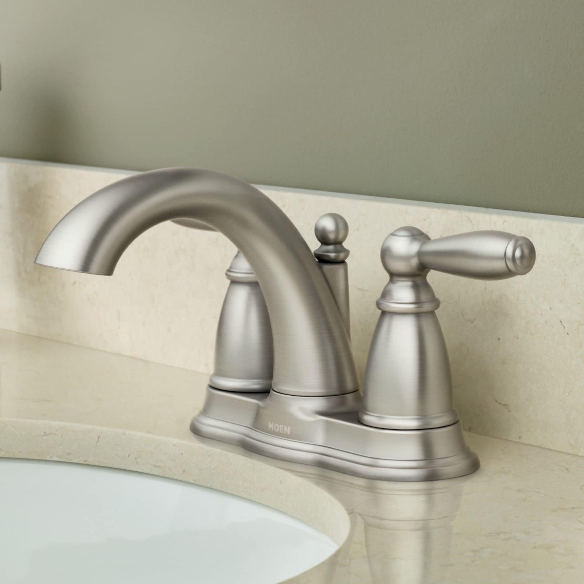 Moen Brantford Centerset Bathroom Faucet with Drain Assembly