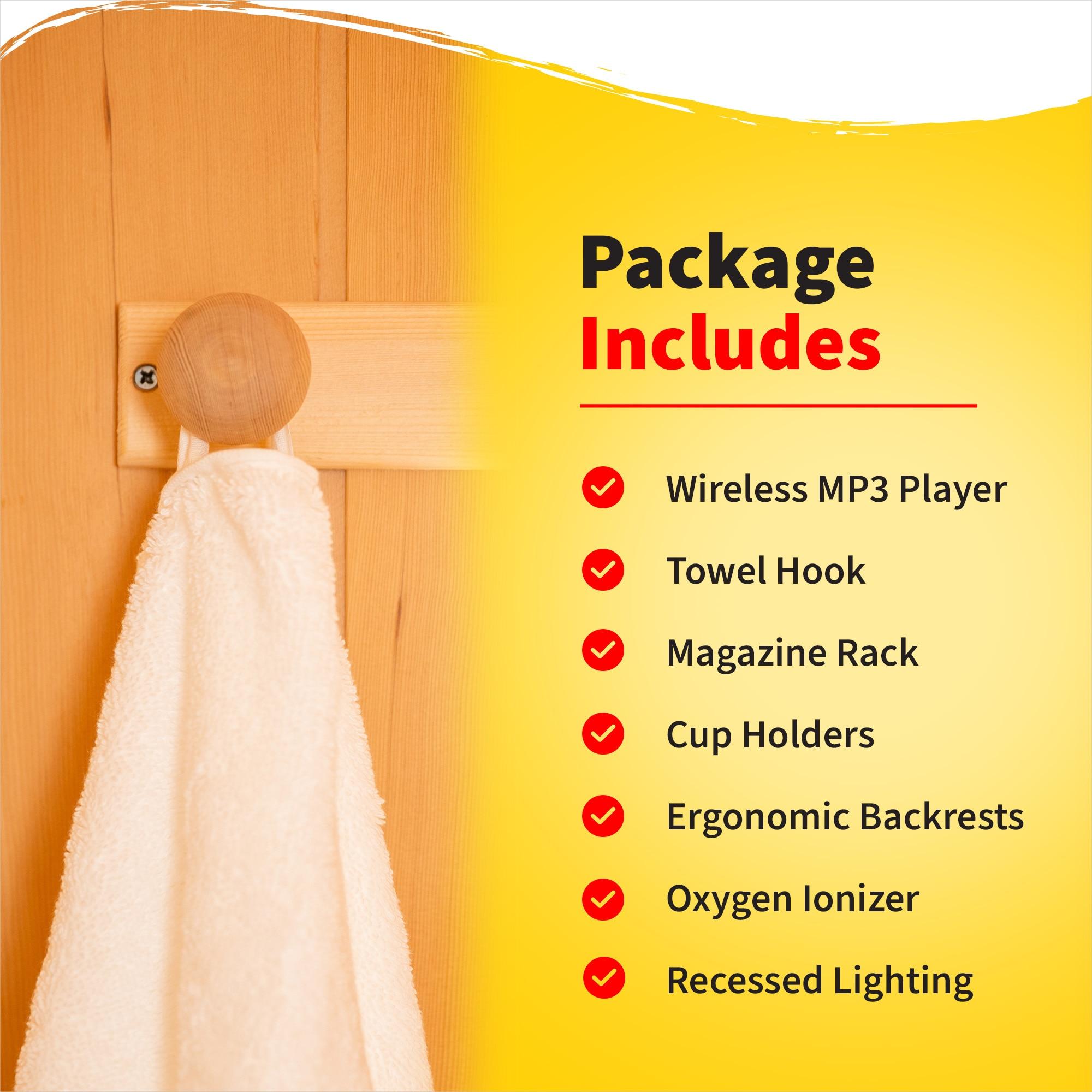 Heatwave 2-Person Hemlock Infrared Sauna with 5 Ceramic Heaters