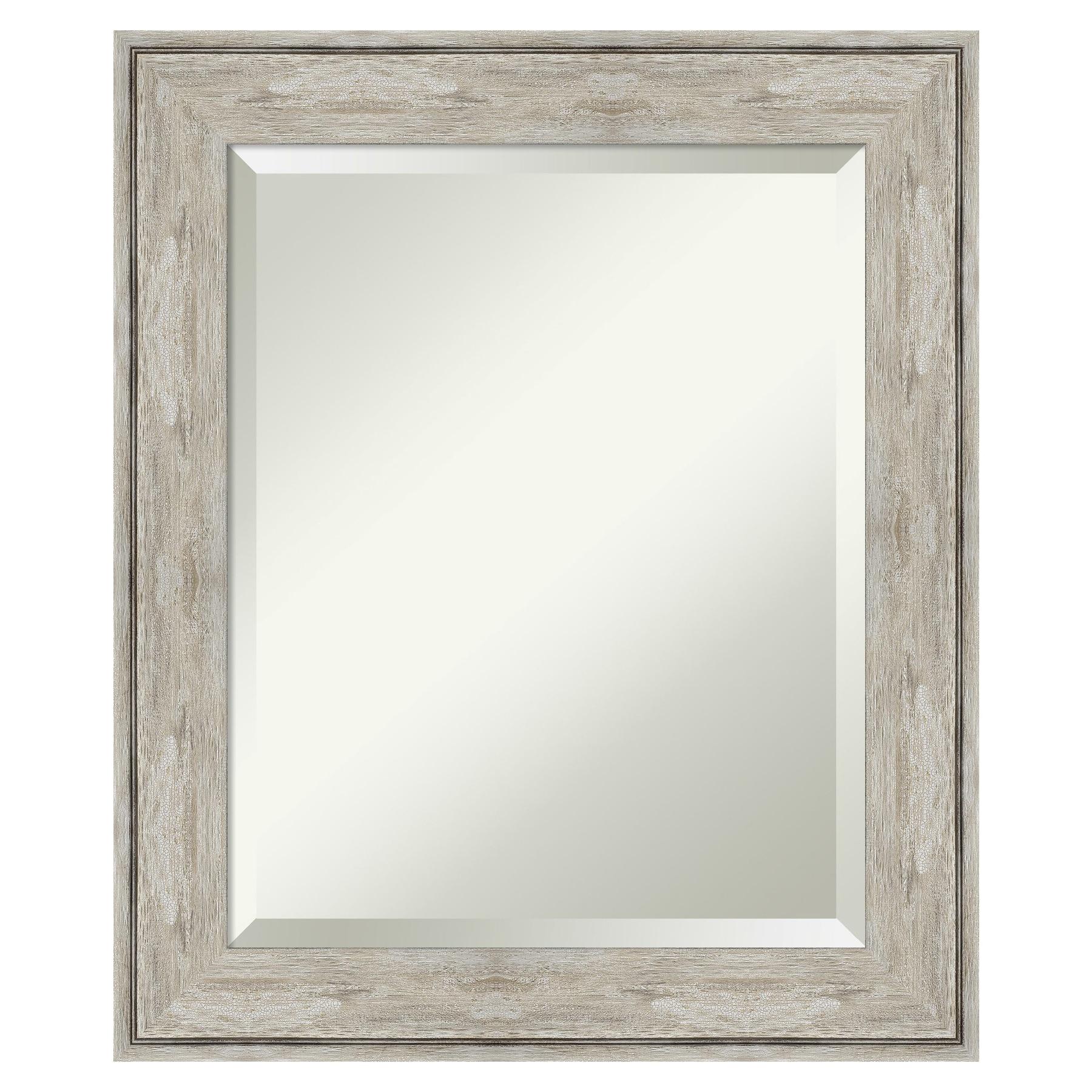 Amanti Art Crackled Metallic Framed Wall Mirror - 20.88 x 24.88 in