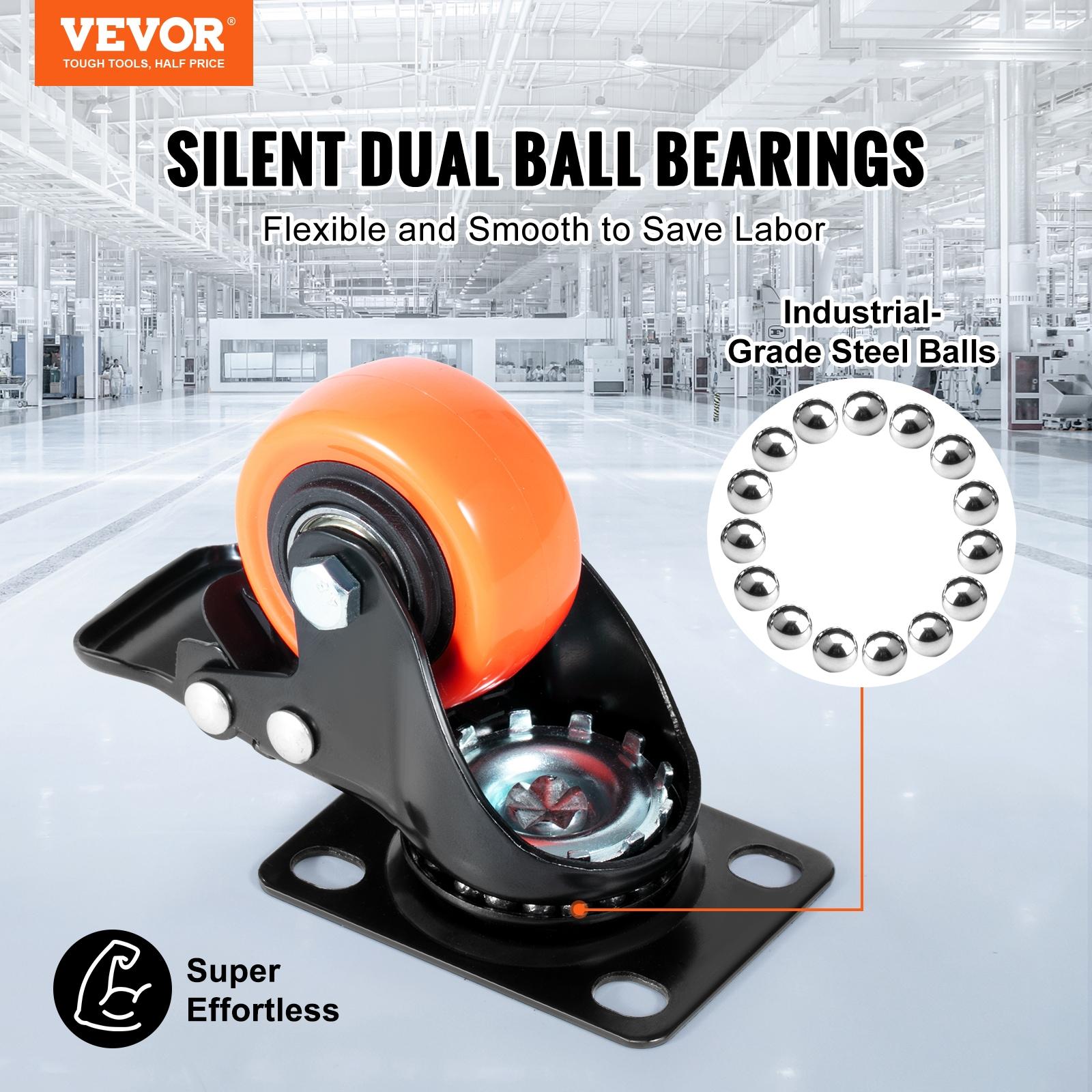 Swivel Plate Casters (Set of 4)