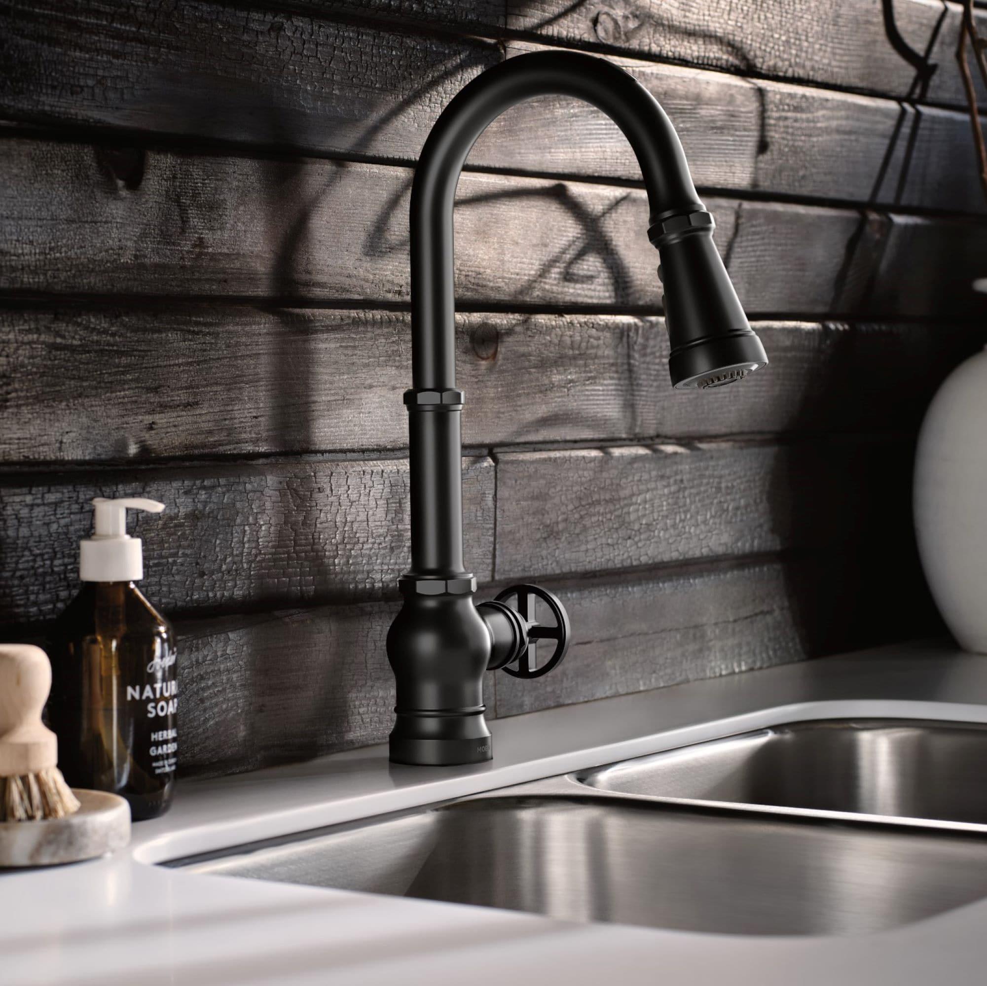 Peterson One-Handle Pull Down Single Handle Kitchen Faucet with Power Boost