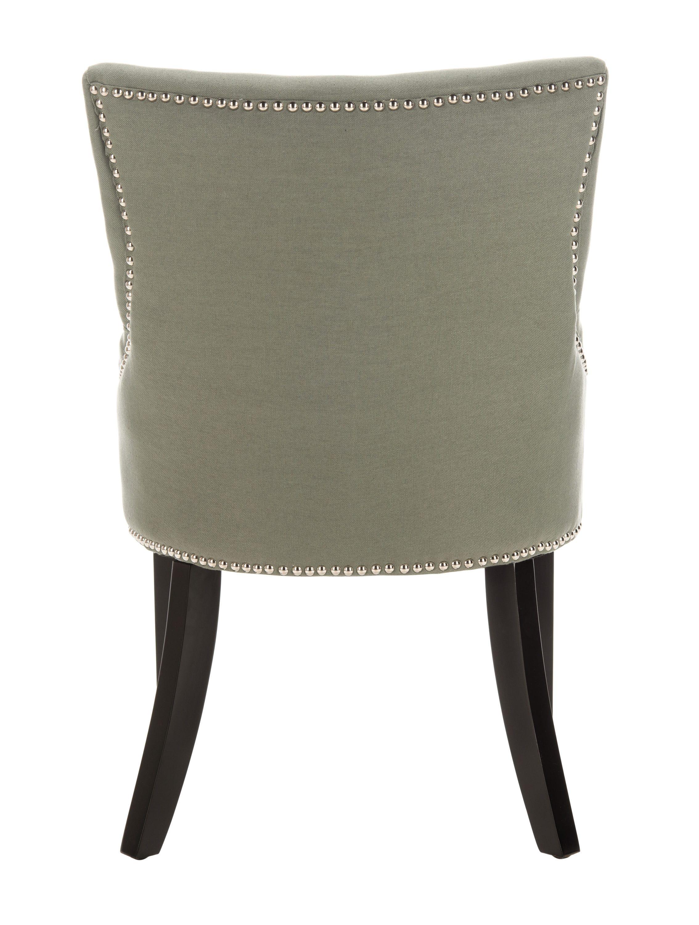 Lotus Sea Mist Linen Upholstered Parsons Side Chair