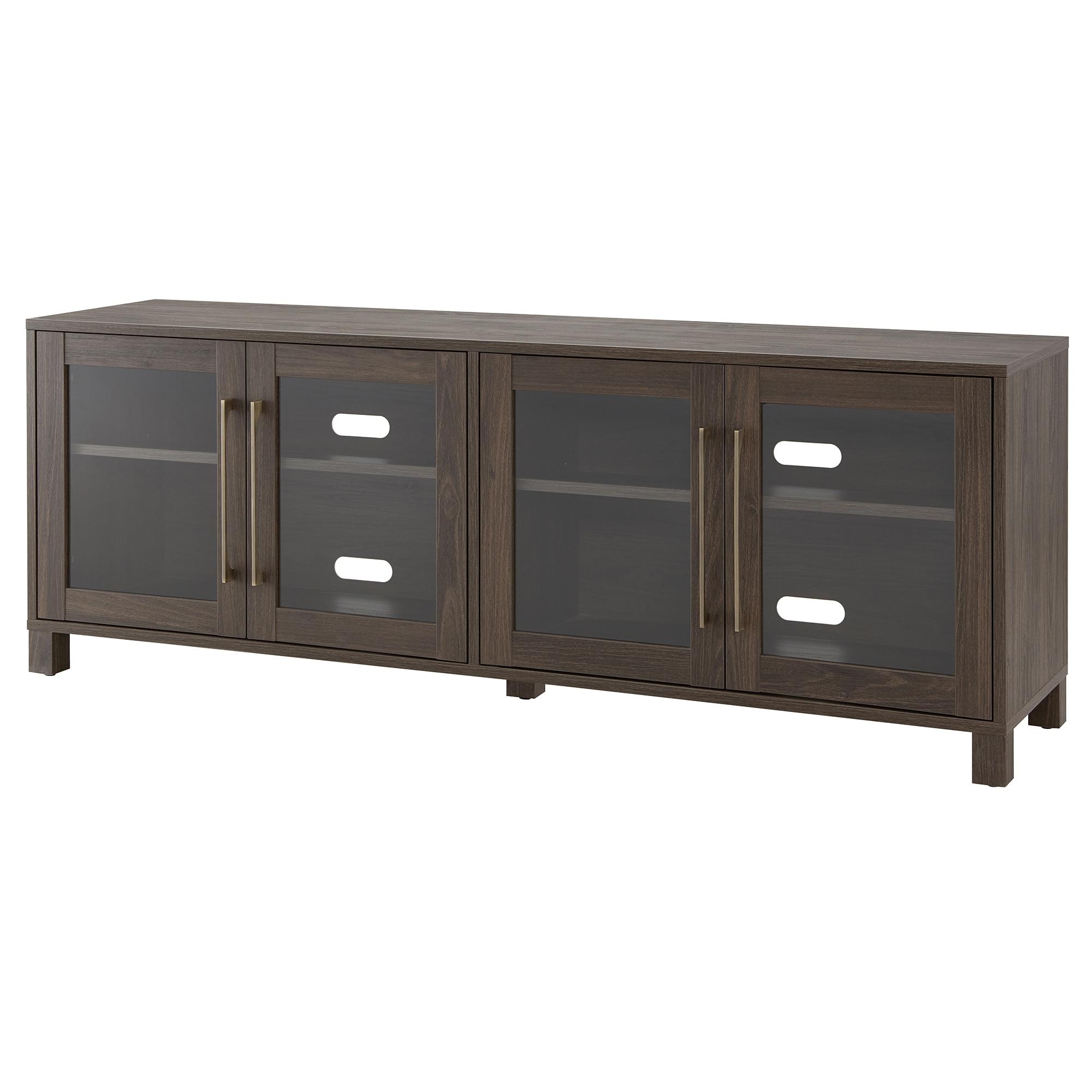 Evelyn&Zoe Quincy Rectangular TV Stand for TV's up to 75", Alder Brown