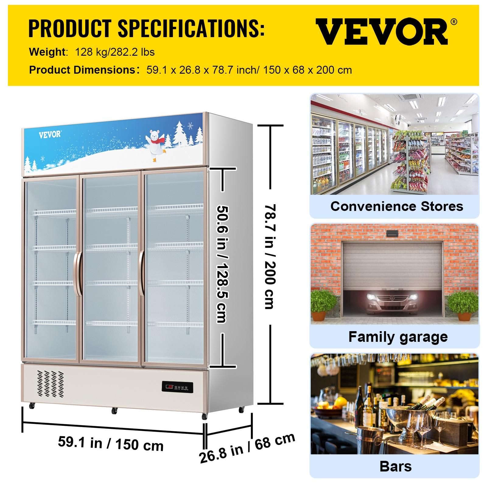 VEVOR VEVOR 35 Cubic Feet Refrigerated Display Case - 59''