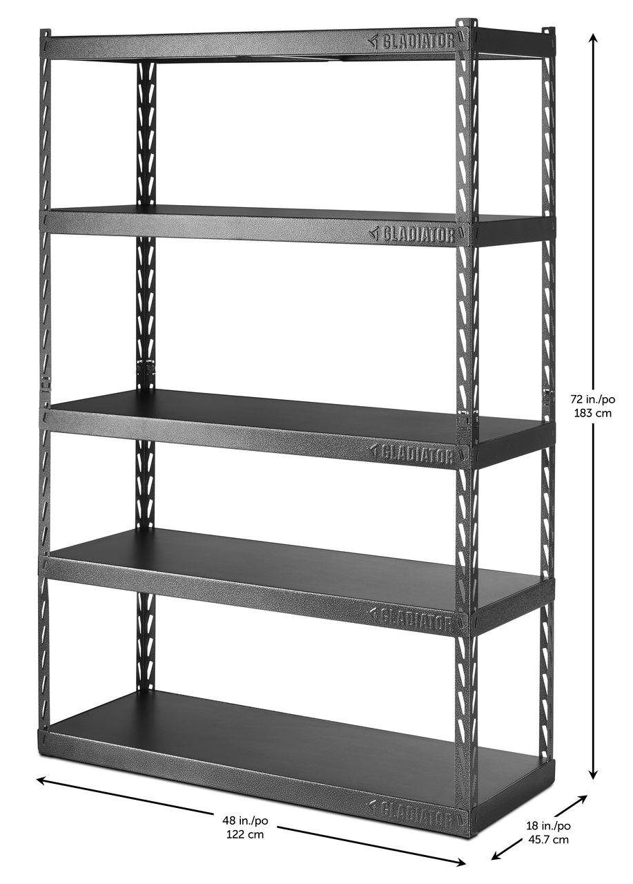 48" Wide EZ Connect Rack With Five Deep Shelves