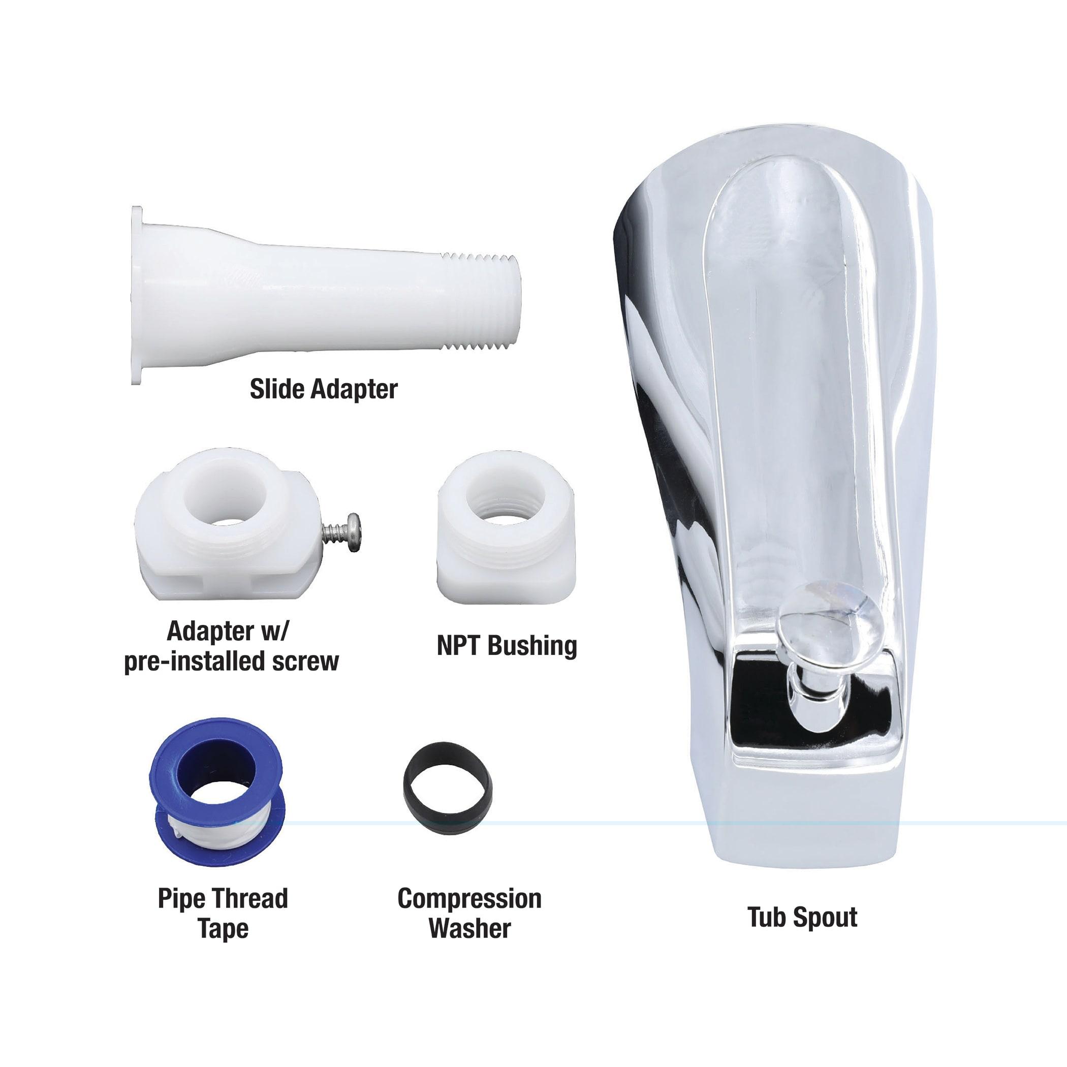 Danco 4301115 Chrome 0.77 lb Diverter Tub Spout