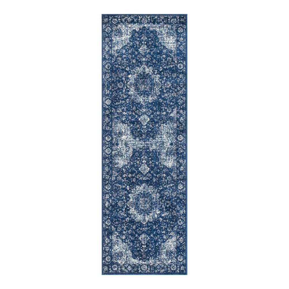 2'7"x8' Verona Vintage Persian Style Runner Rug Blue - nuLOOM: Traditional Indoor Low Pile Stain-Resistant Rug