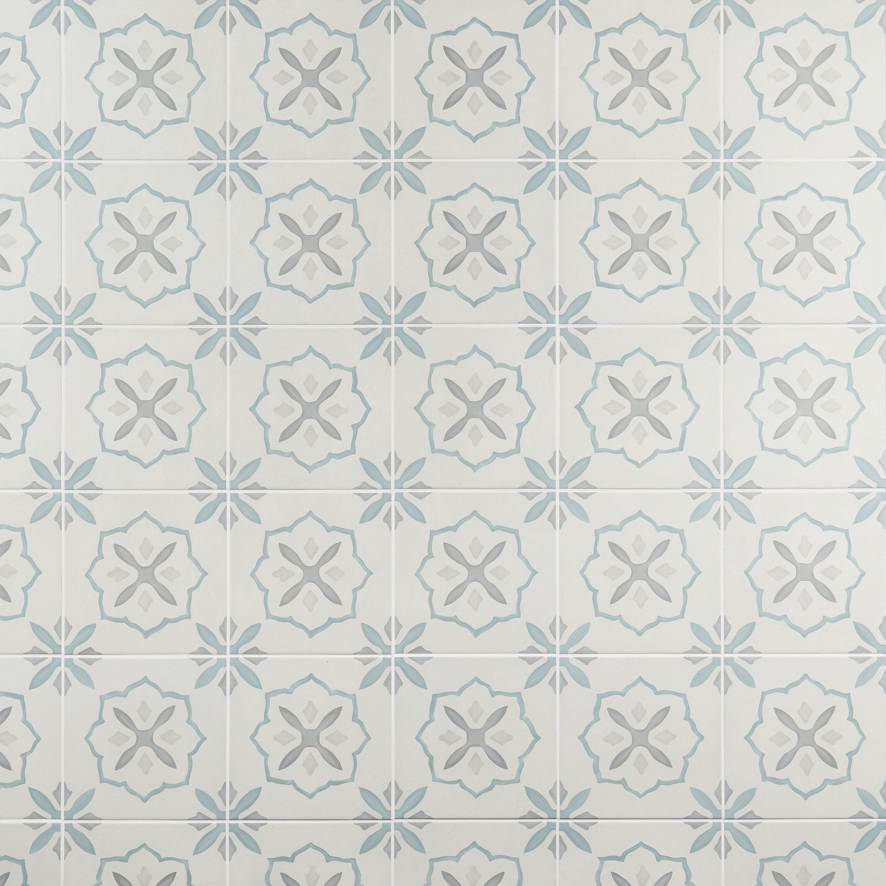 Plumeria 8.77" x 8.77" Matte Porcelain Tile