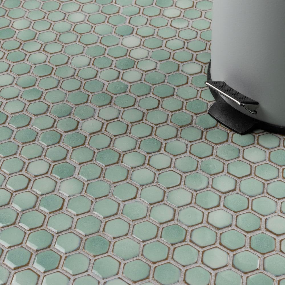 Hudson 1" Hex 11-7/8 " x 13-1/4 " Porcelain Mosaic Floor and Wall Tile