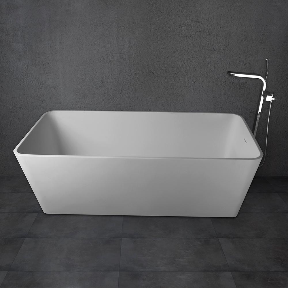59'' x 30'' Freestanding Soaking Solid Surface Bathtub