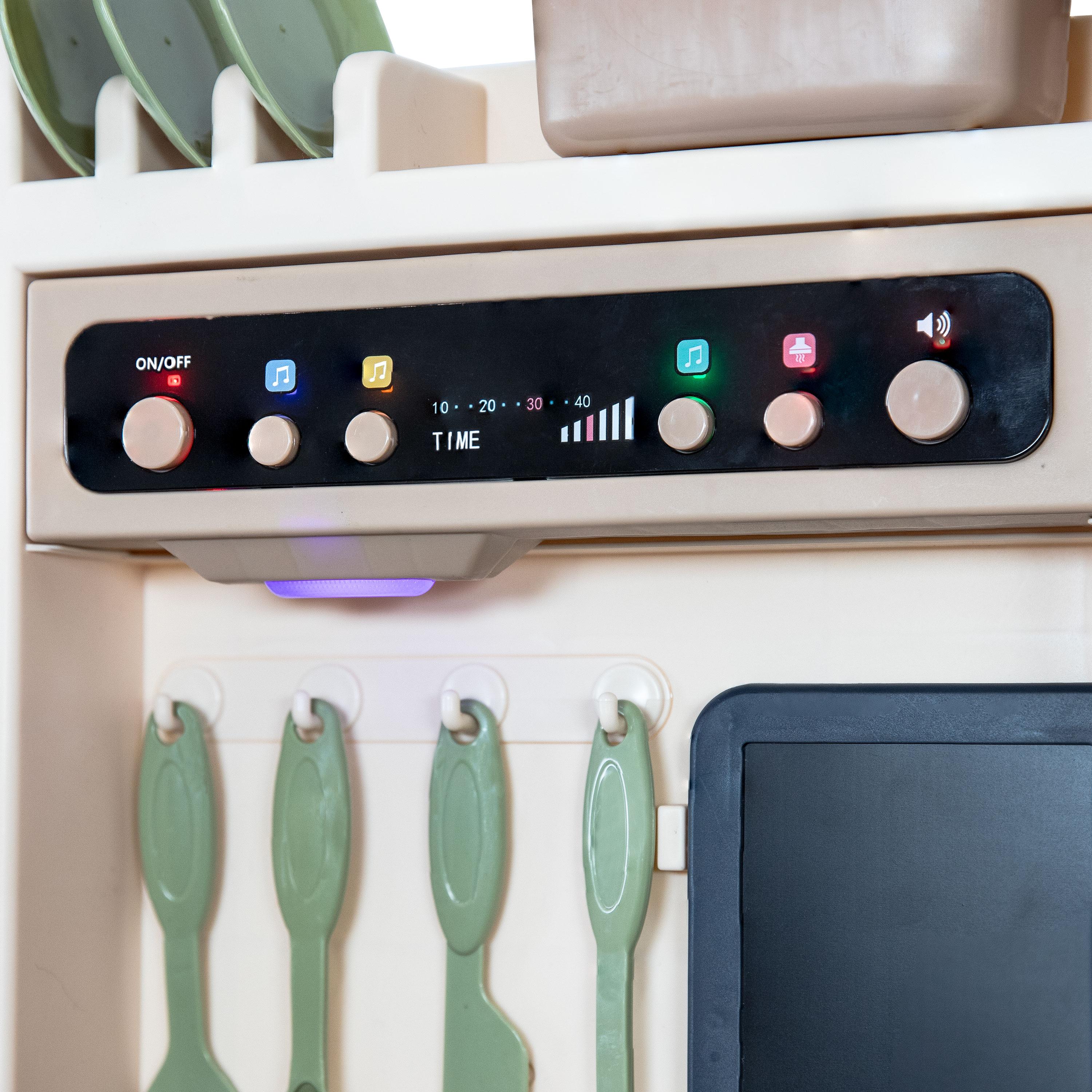 SunnyDaze Decor Mini Meals Kitchen Playset with Light, Sounds and Cooking Effects