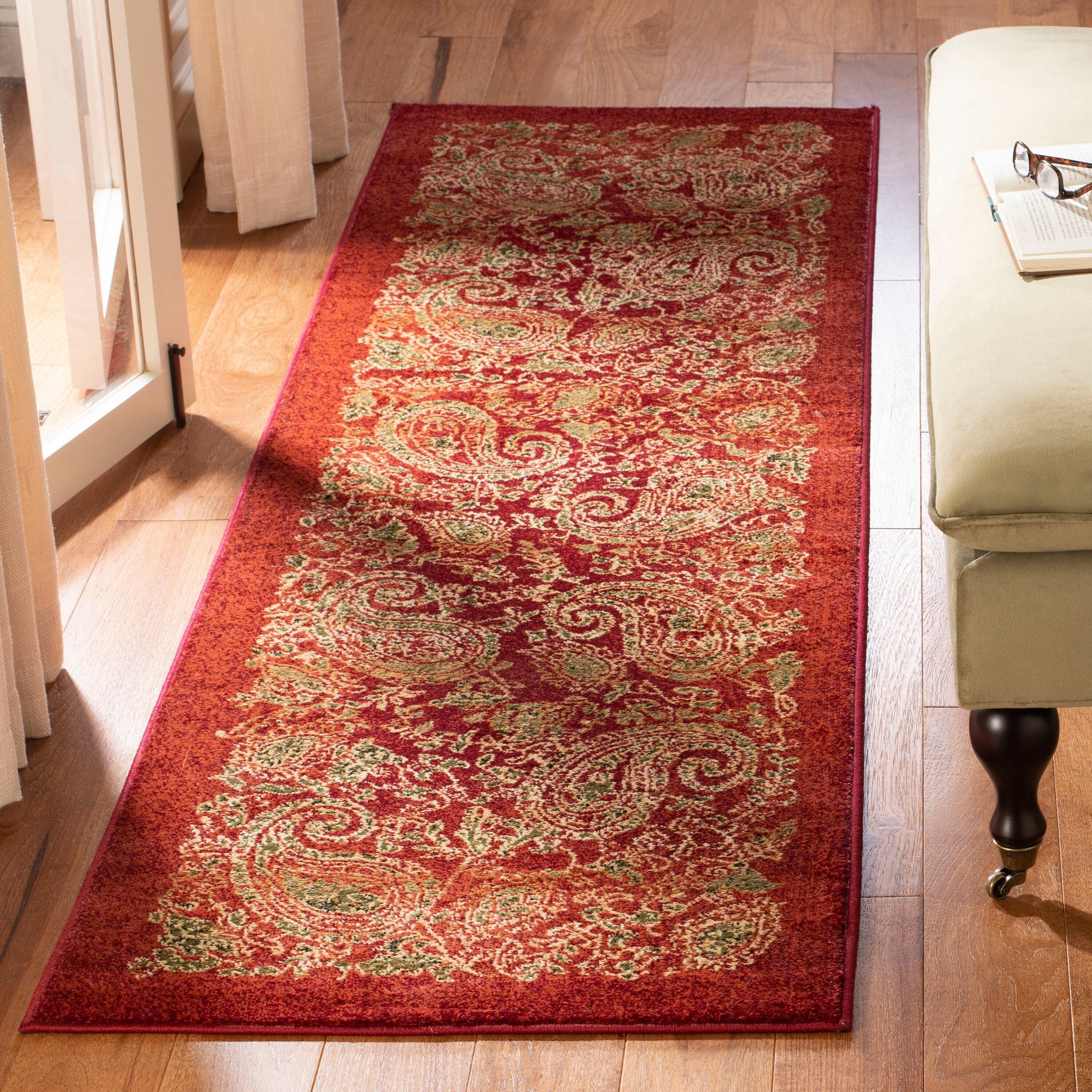 Lyndhurst LNH224 Power Loomed Runner Rug - Red/Multi - 2'3"x8' - Safavieh