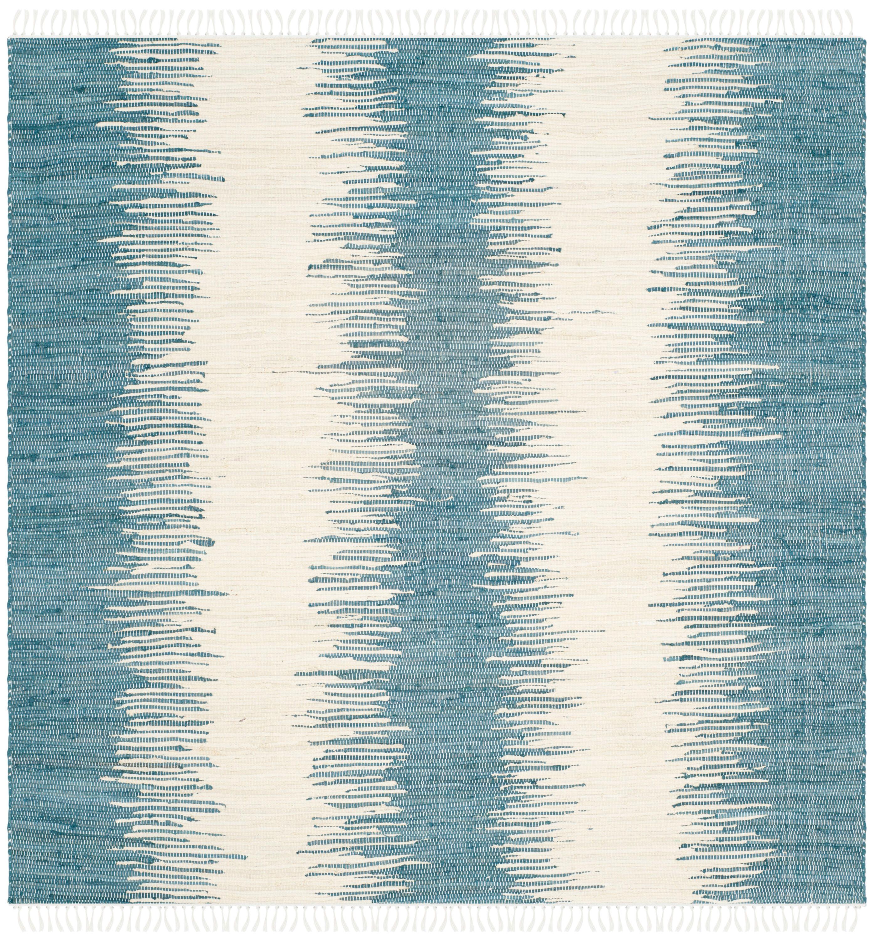 Montauk MTK751 Hand Woven Indoor Accent Rug - Blue - 4'x4' - Safavieh