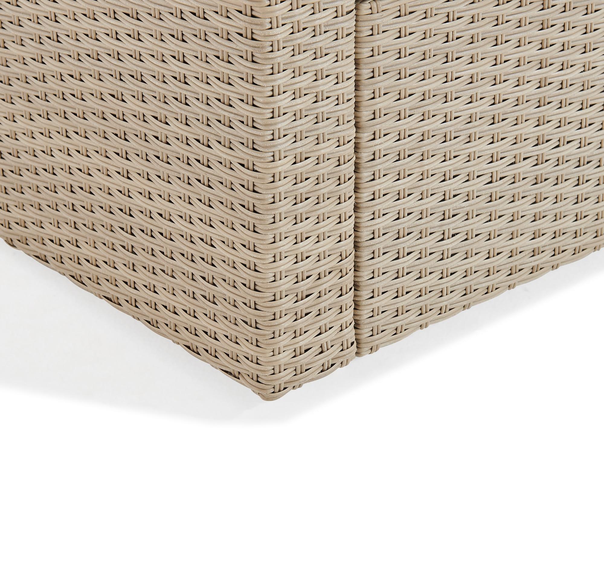 All-Weather Wicker Canaan Outdoor Armchair with Cushions Brown - Alaterre Furniture: Patio Accent Chair, Weather-Resistant