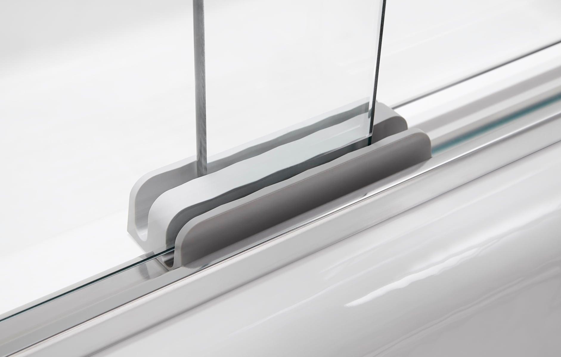 Revel 59.63'' x 55.5'' Double Sliding Bath Door with CleanCoat® Technology