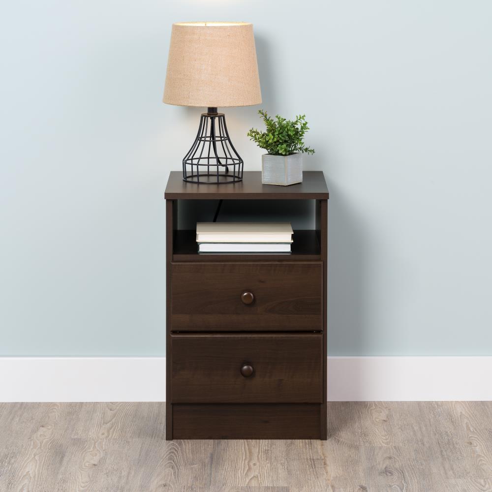 Astrid 2 Drawer Nightstand Espresso Brown - Prepac