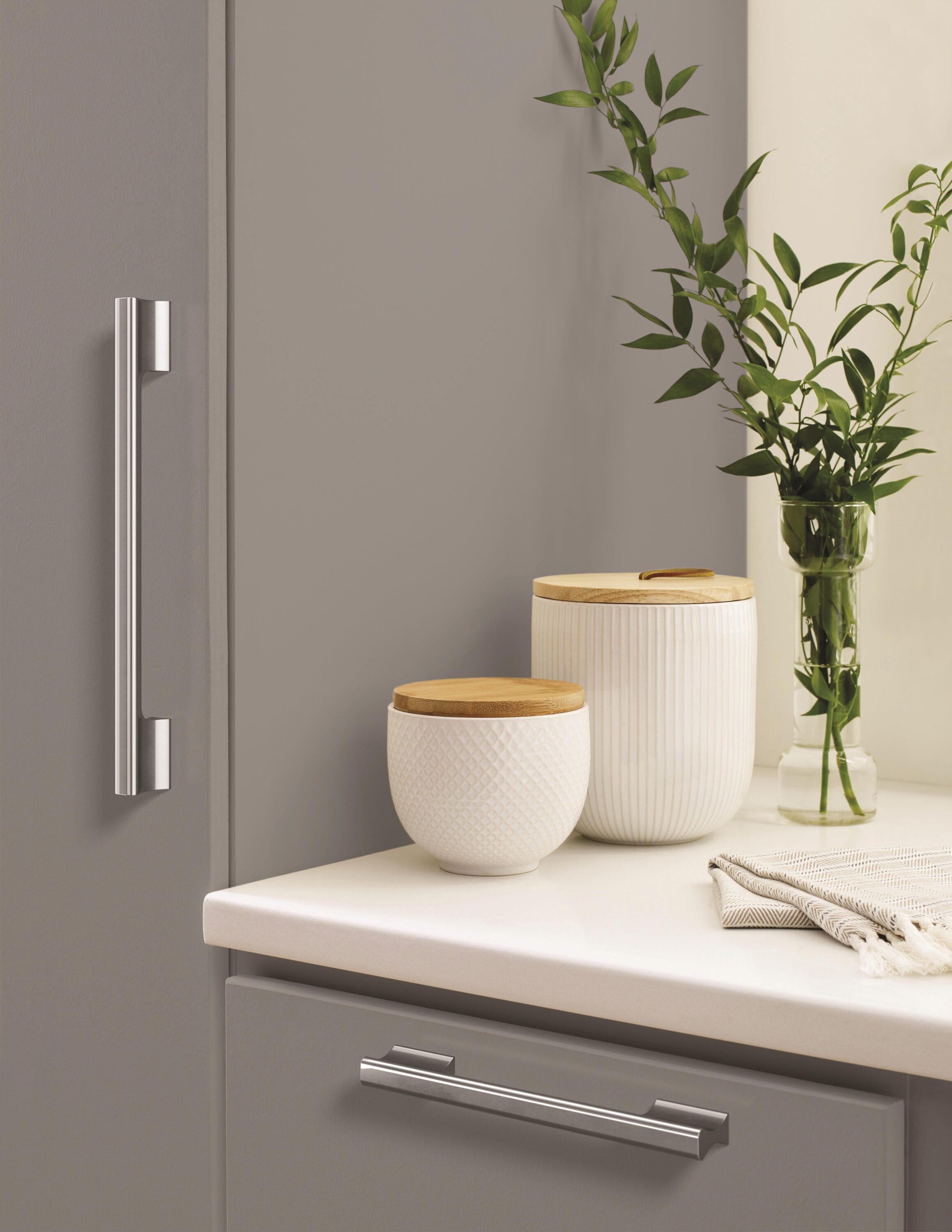 Amerock Status 6-5/16 inch (160mm) Center-to-Center Polished Chrome Cabinet Pull