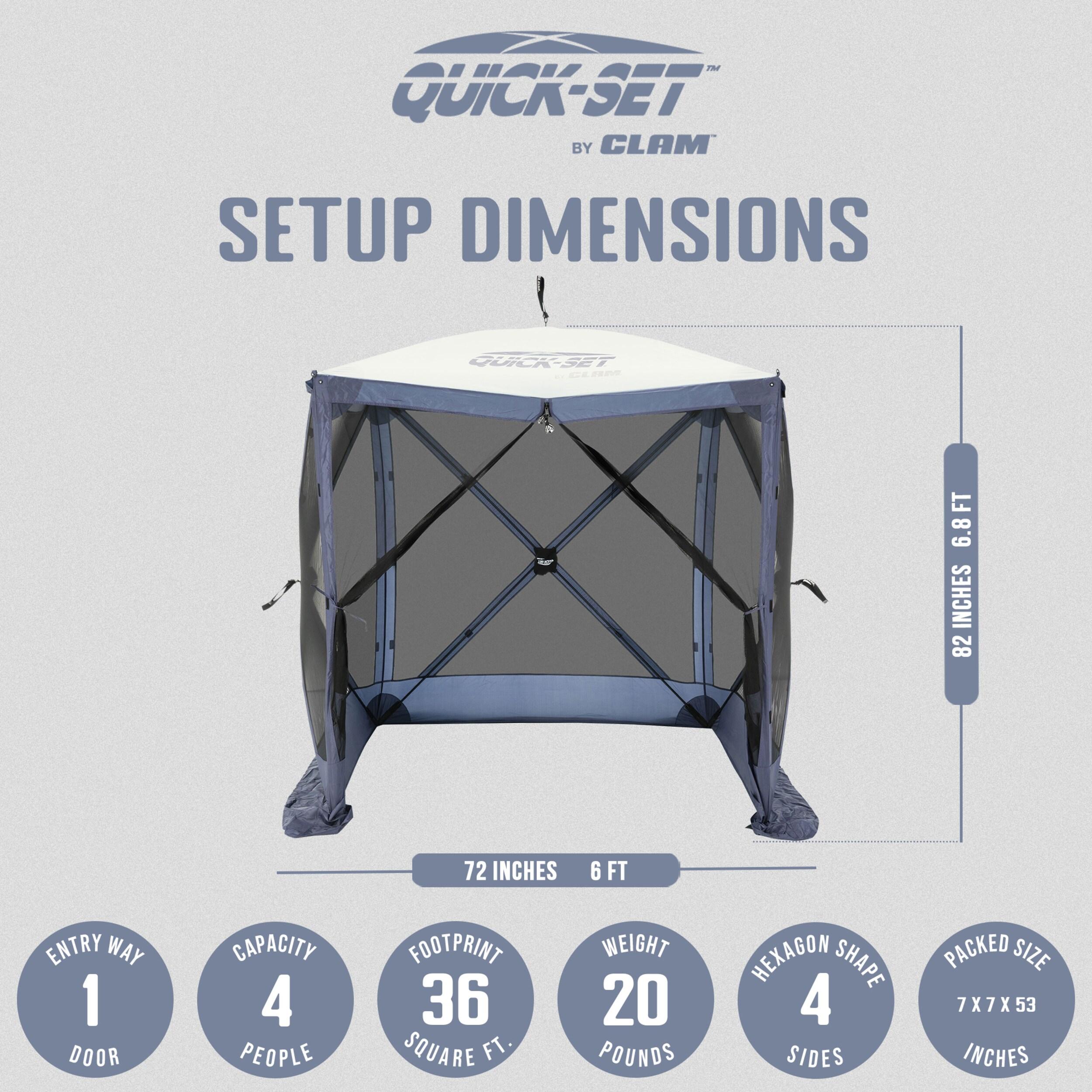 CLAM Quick-Set Pavilion Portable Outdoor Canopy Shelter