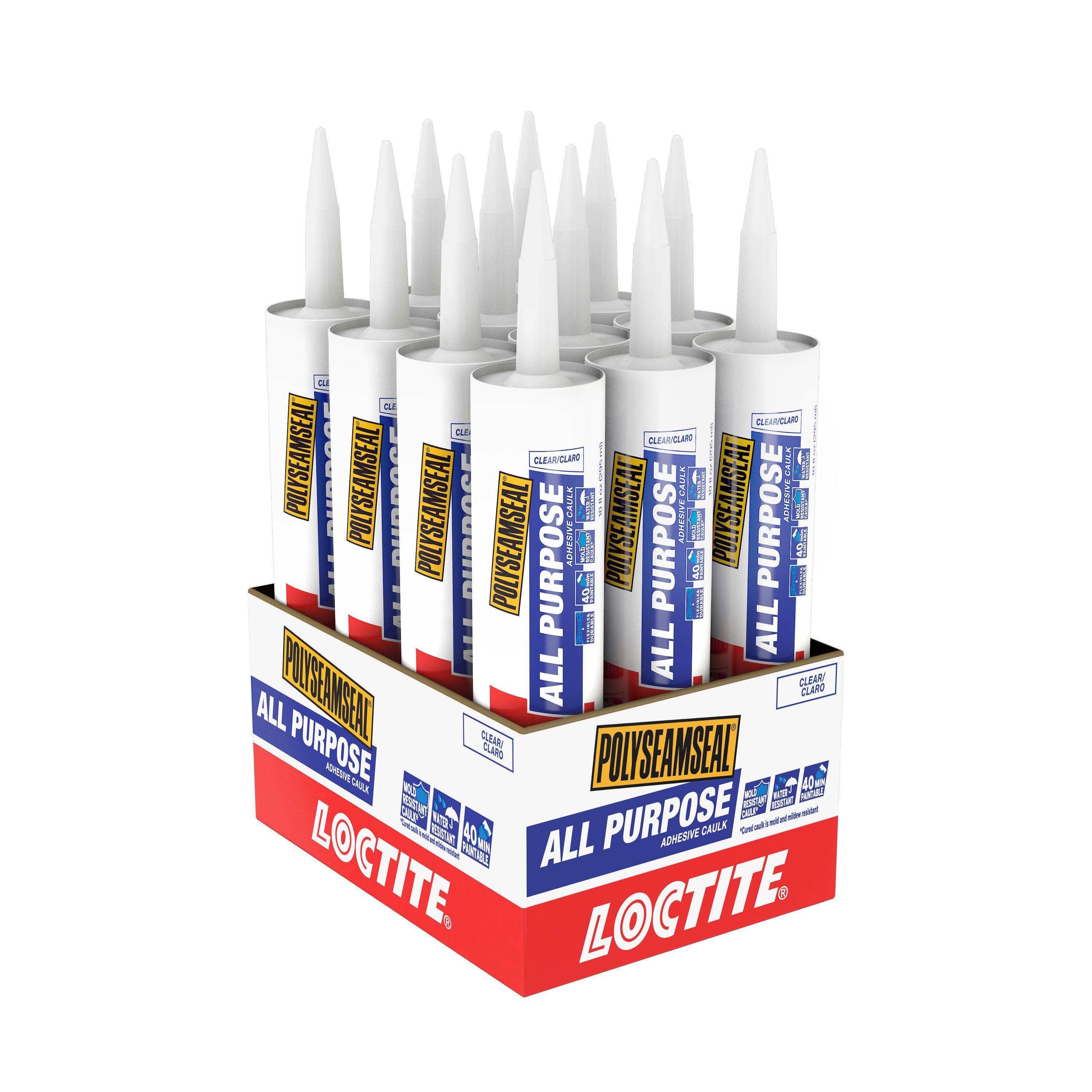 Loctite Polyseamseal Clear Latex All Purpose Adhesive Caulk 10 oz