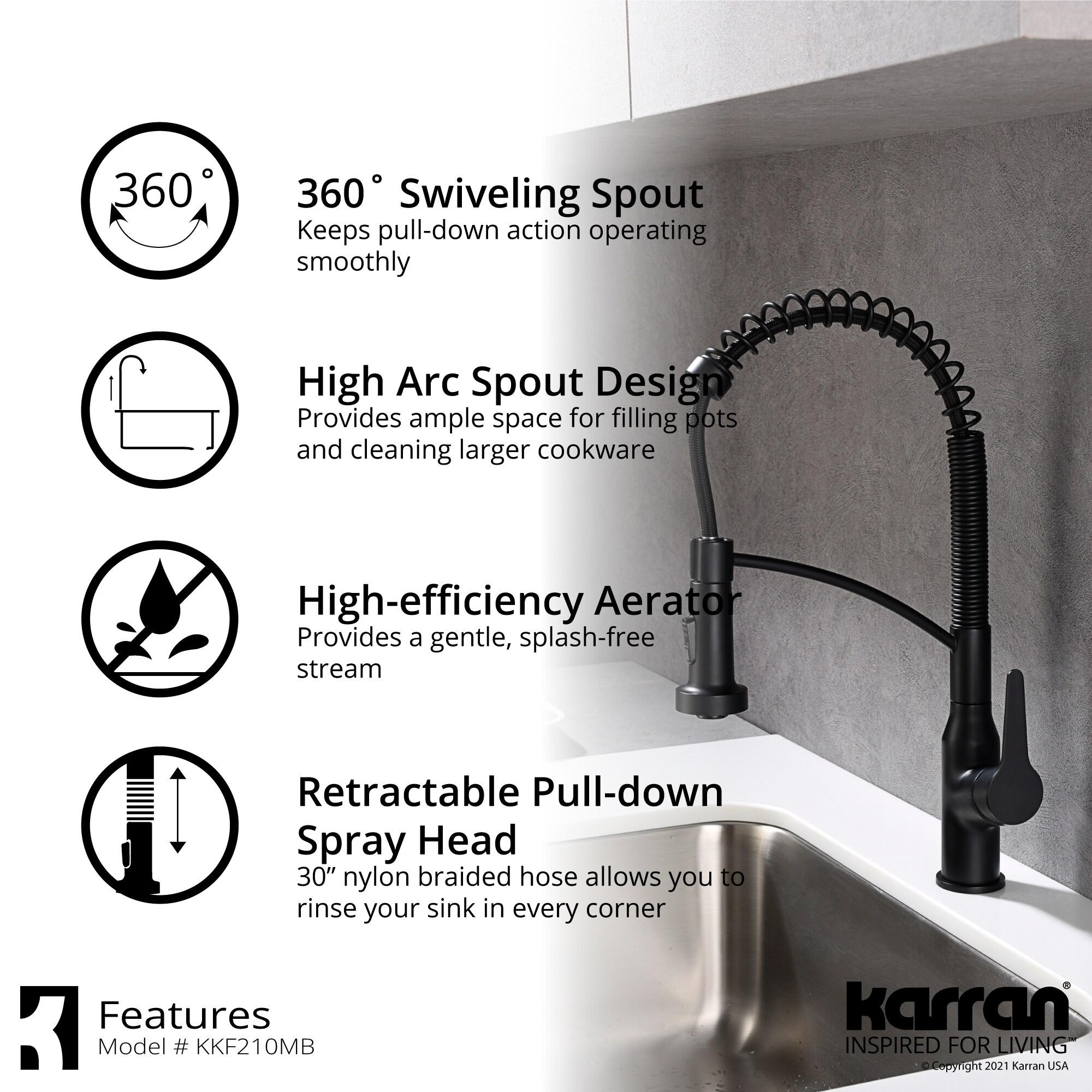 Karran Scottsdale Single-Handle Pull-Down Sprayer Kitchen Faucet