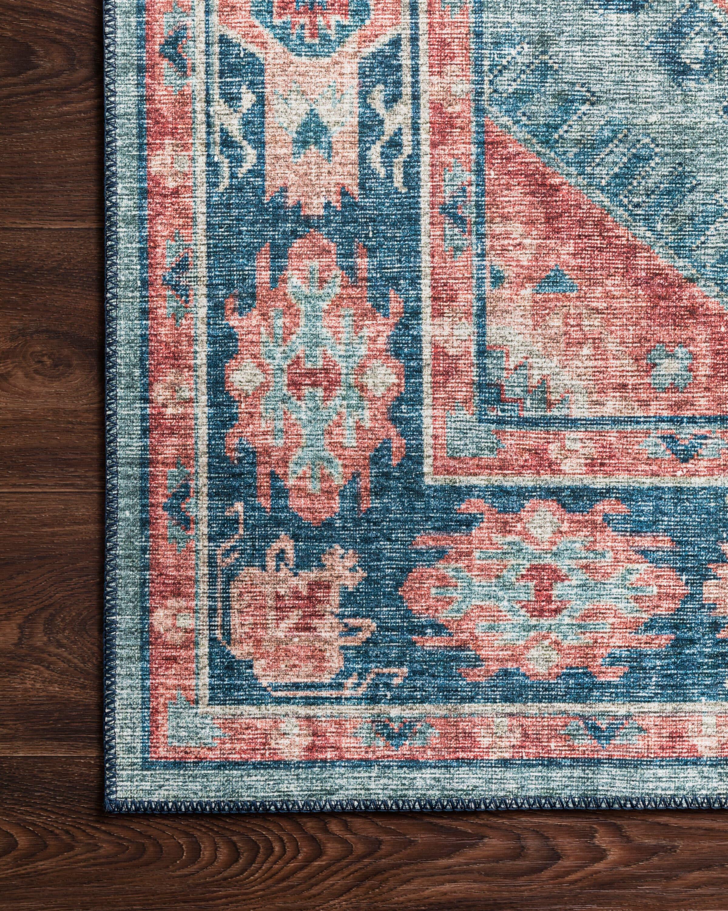 Loloi II Skye Oriental Turquoise / Terracotta Area Rug