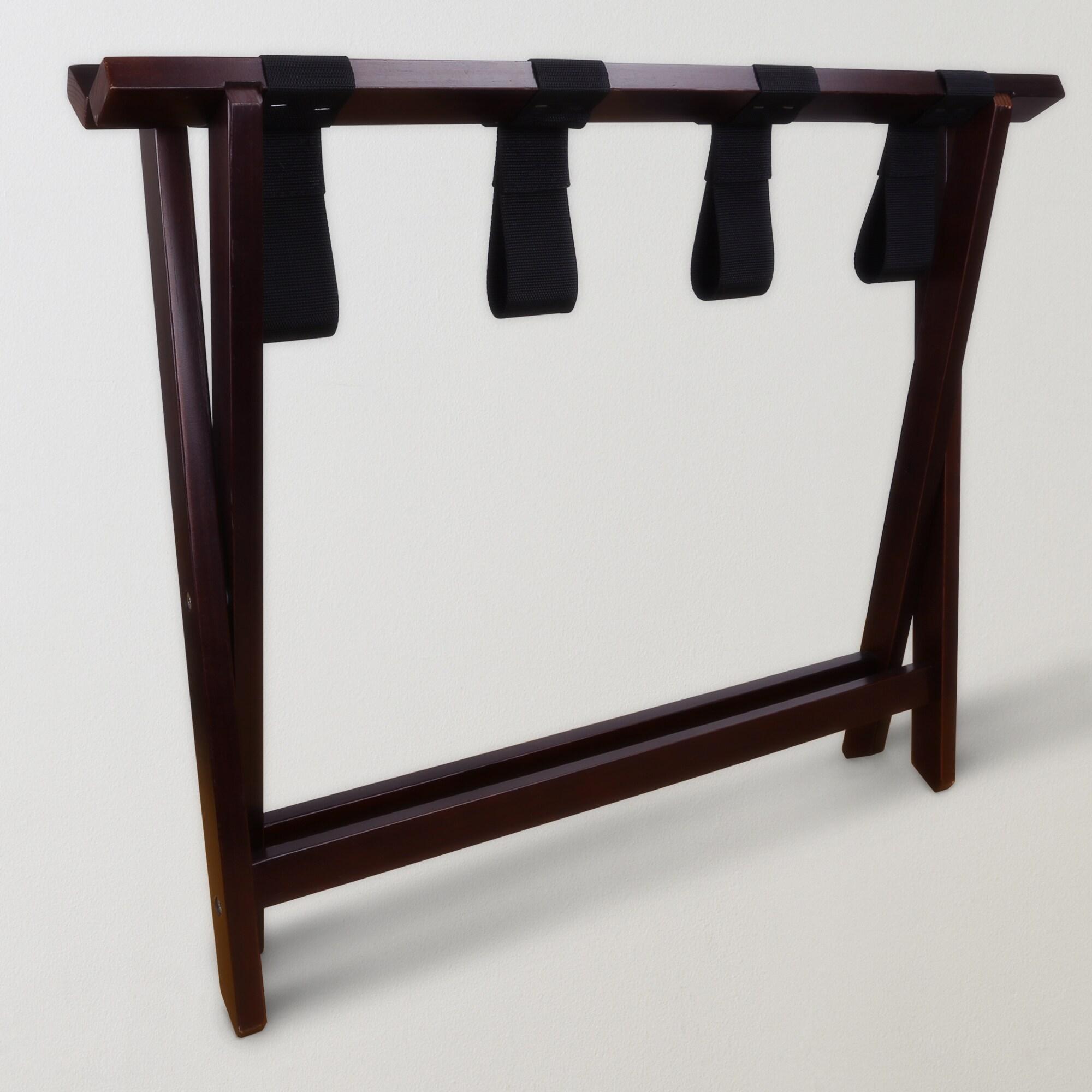 ROTSEN FURNITURE LLC. Heavy Duty Solid Wood Extra Wide Luggage Rack