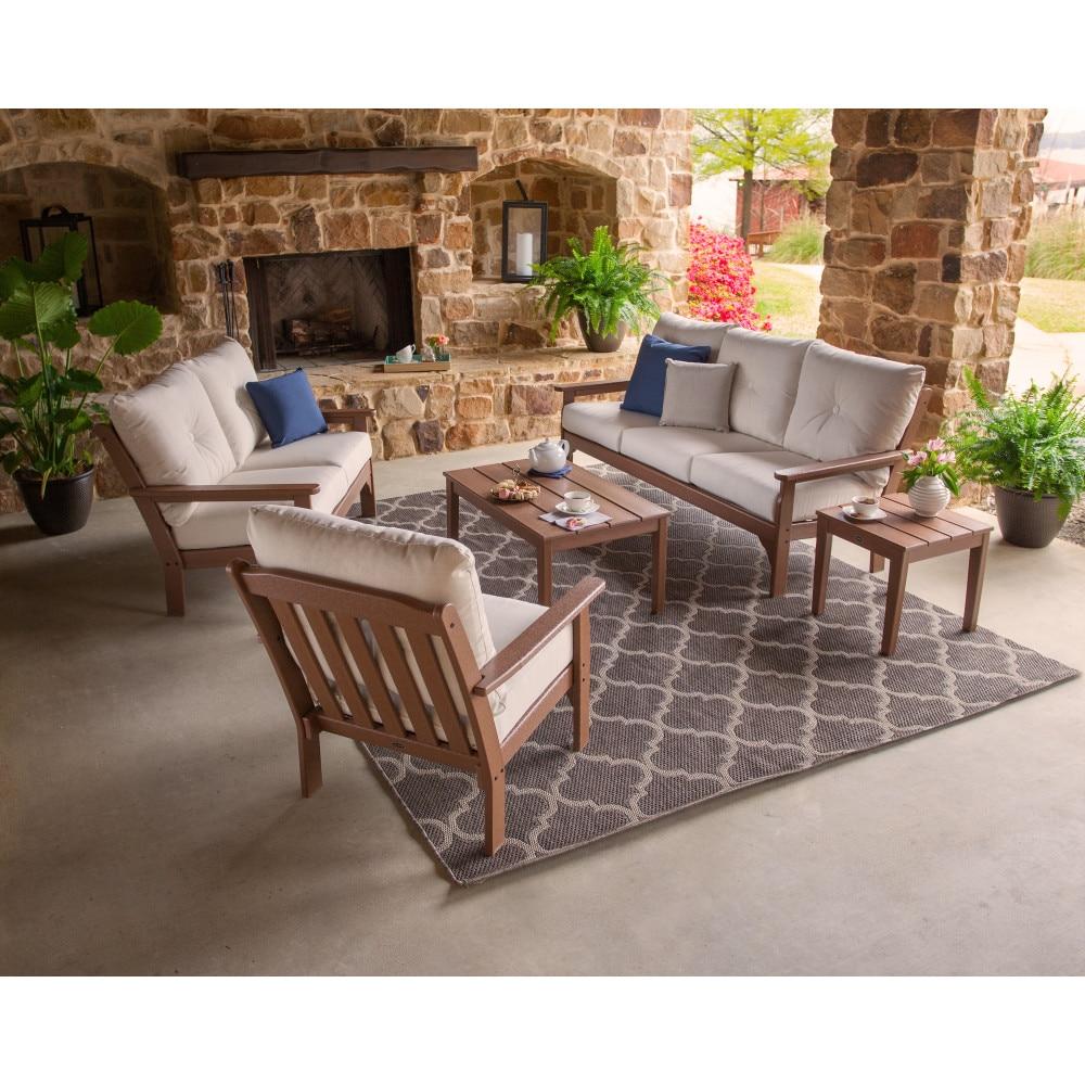 Vineyard 74" Wide Outdoor Patio Sofa with Revolution Cushions