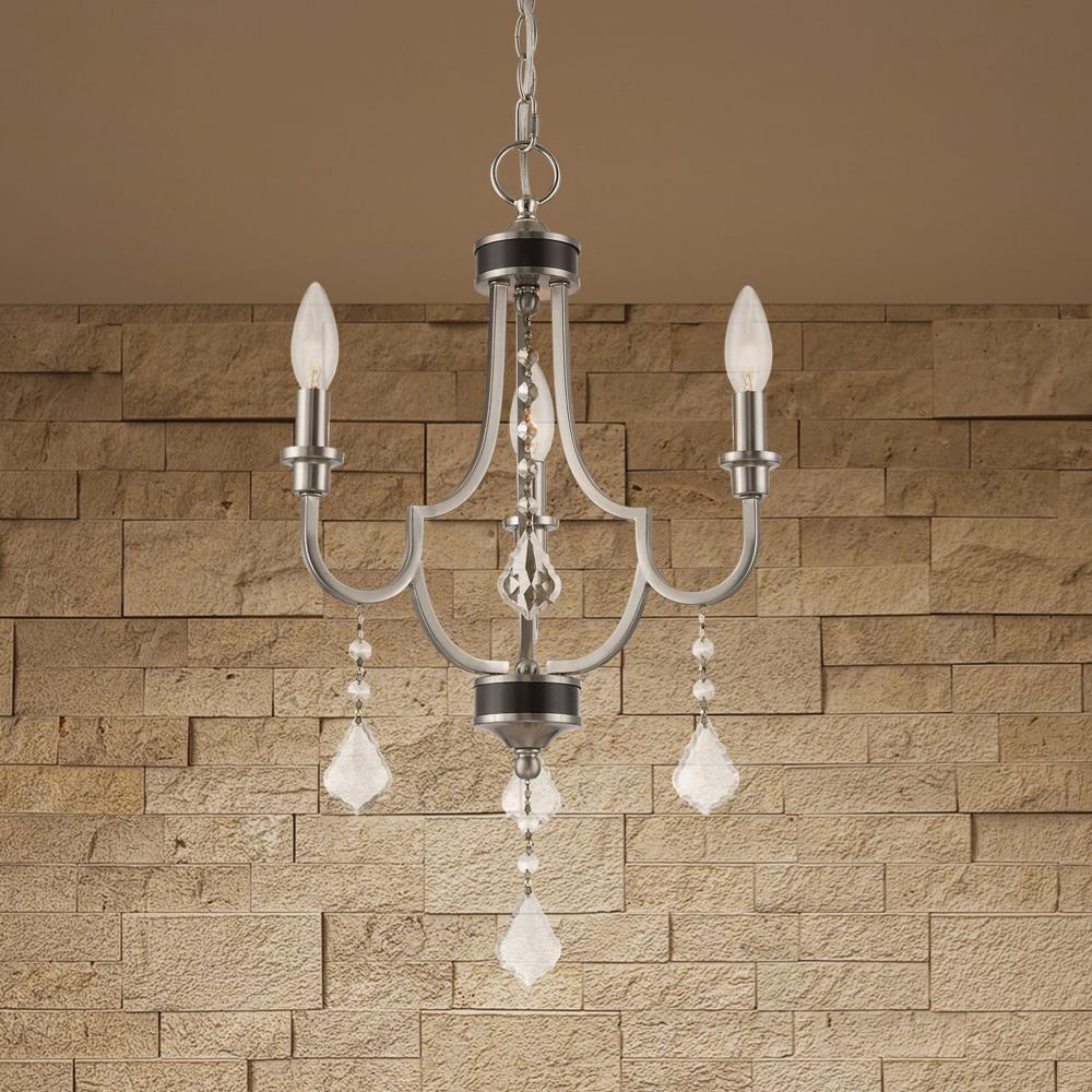 Livex Lighting Glendale 3 - Light Chandelier in  Brushed Nickel