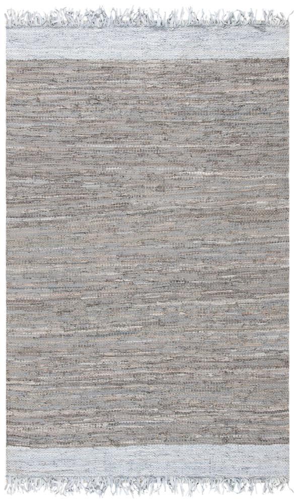Vintage Leather VTL310 Hand Woven Area Rug - Light Grey/Taupe - 6'x9' - Safavieh.
