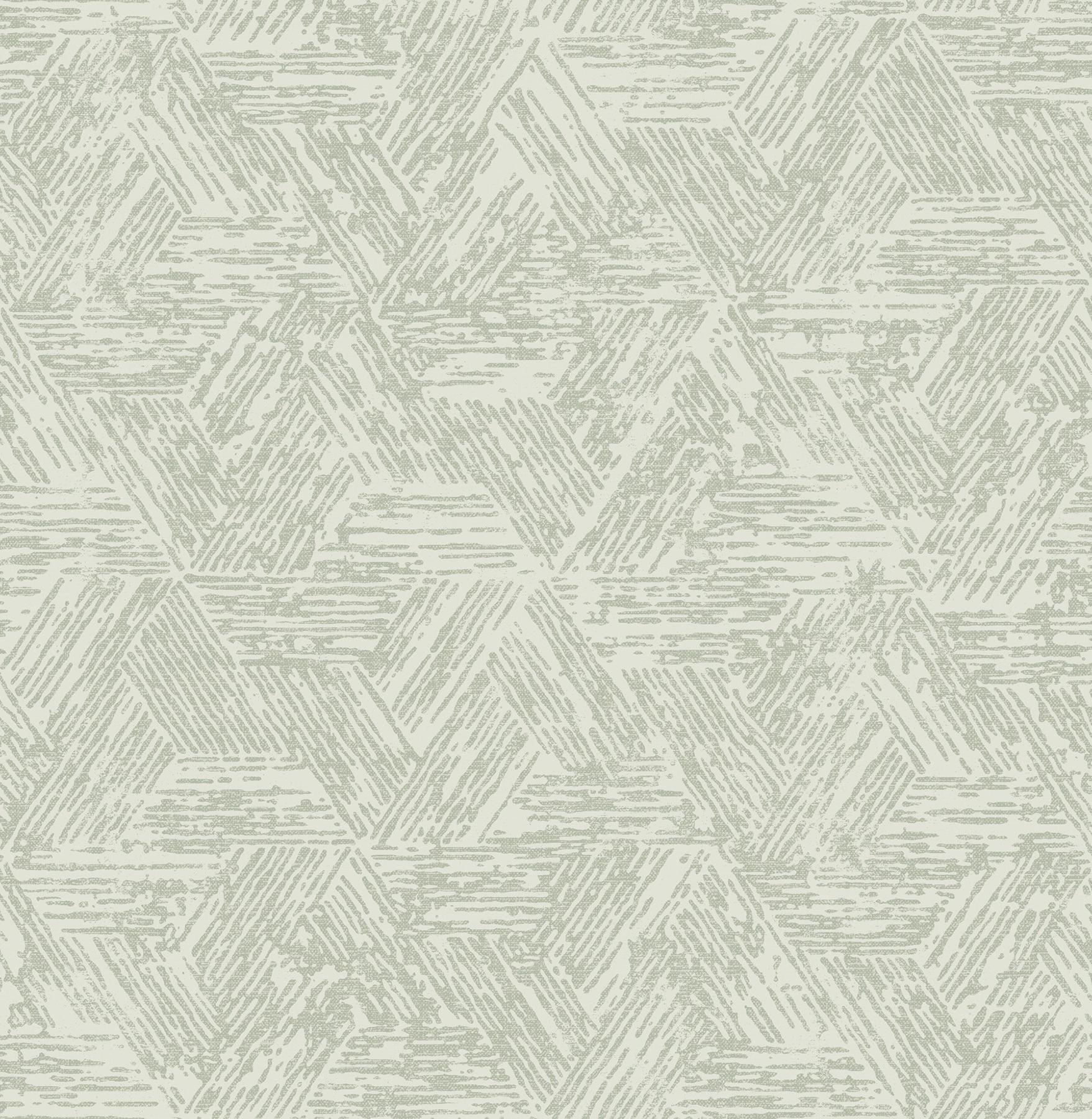 Sea Green Geometric Non-Pasted Washable Wallpaper
