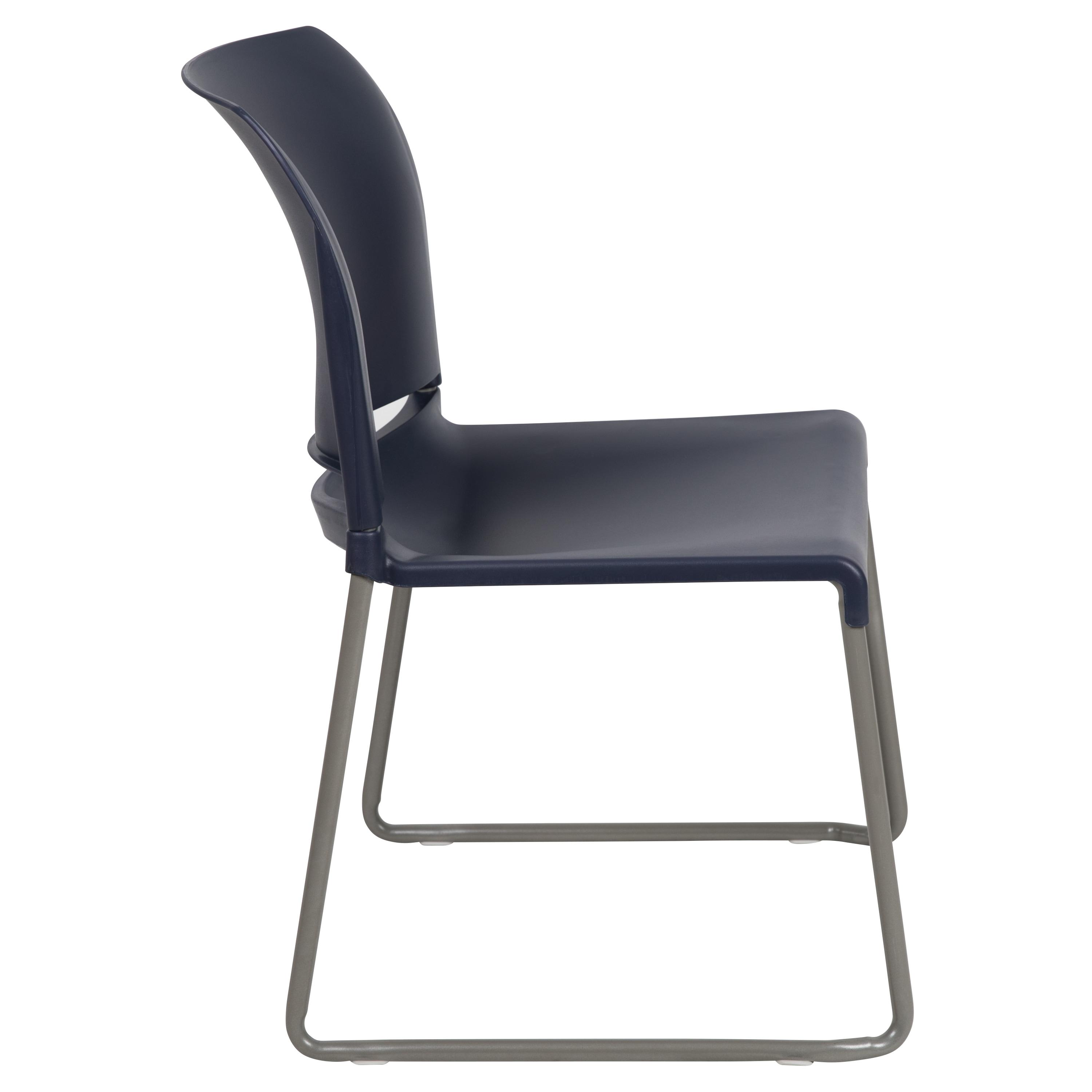 Flash Furniture Brielle Contoured Sled Base Stackable Waiting Room Chairs (Set of 5)
