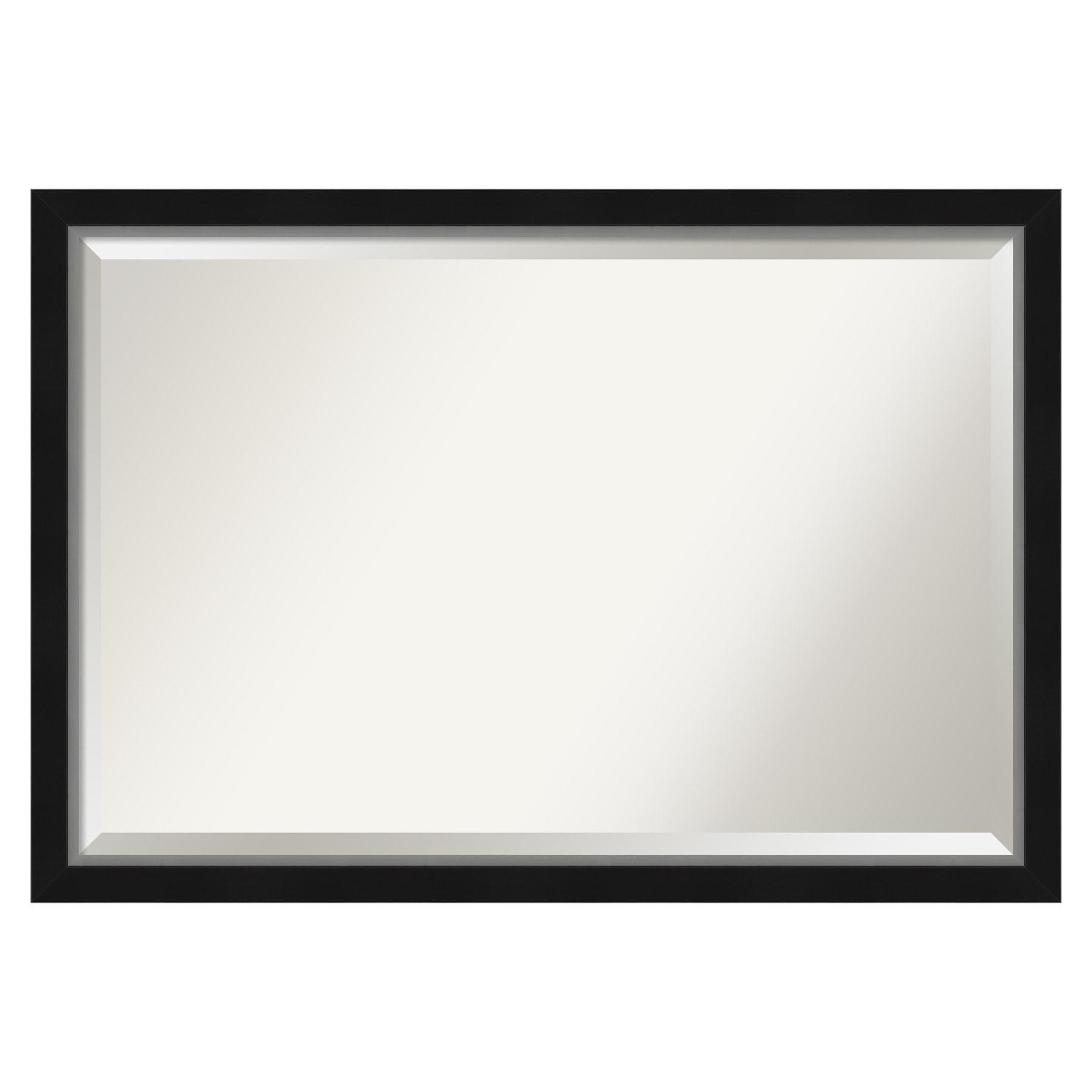 Amanti Art Eva Black Silver Narrow Framed Wall Mirror - 19.12 x 23.12 in