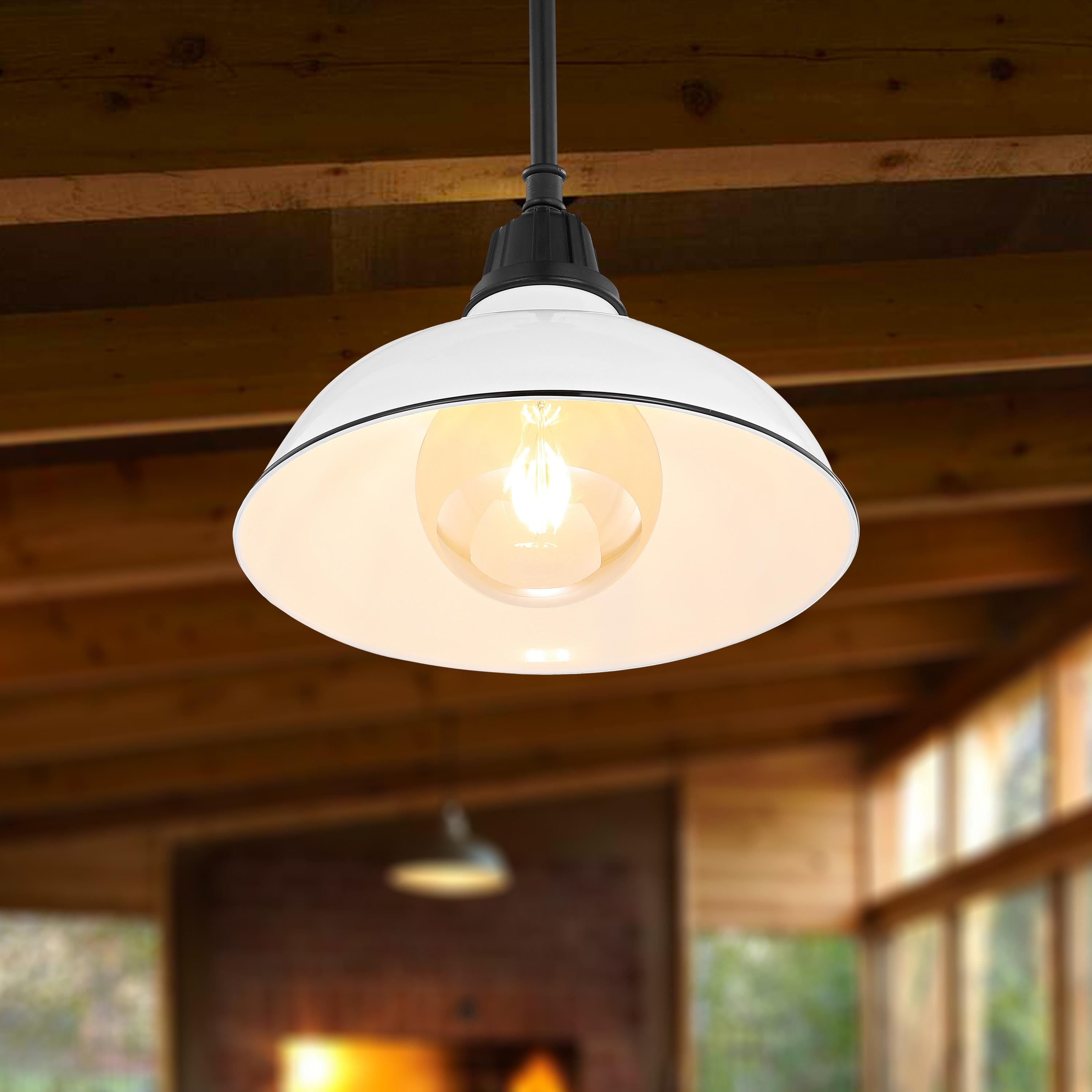 Jasper French Country Satin White LED Pendant Light