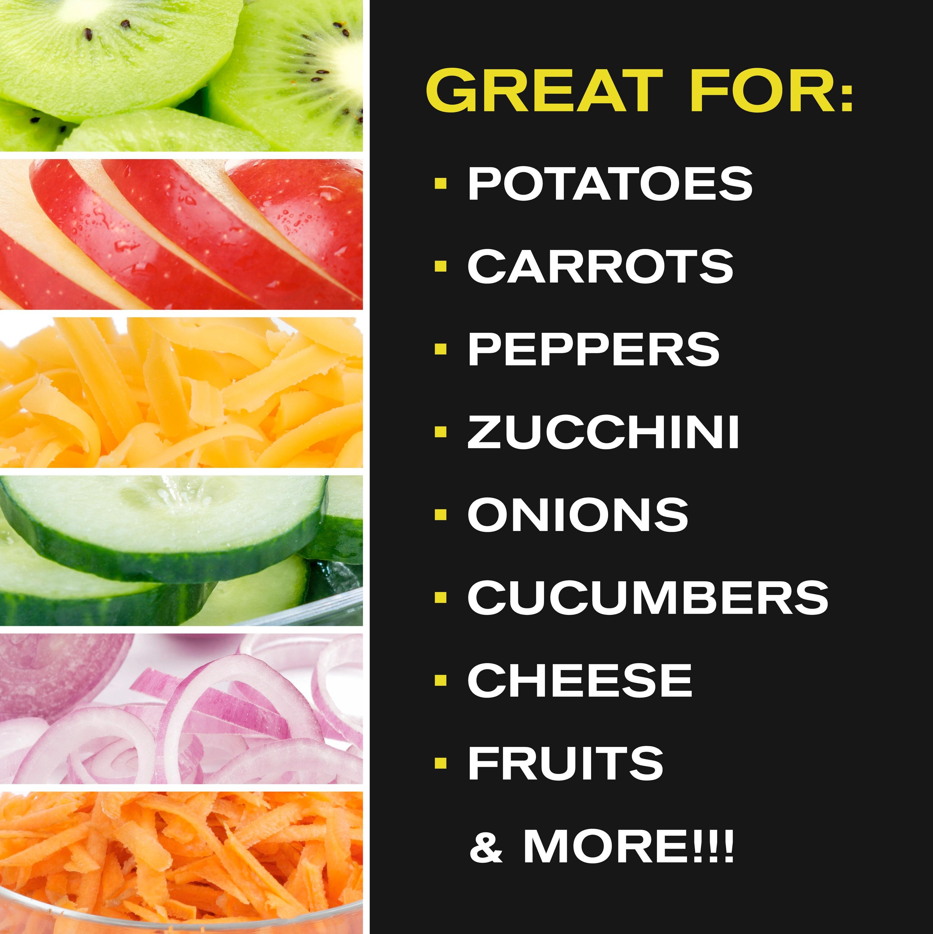 NutriChopper Black Handheld Vegetable and Fruit Chopper with 4 Stainless Steel Blades & Catch Container