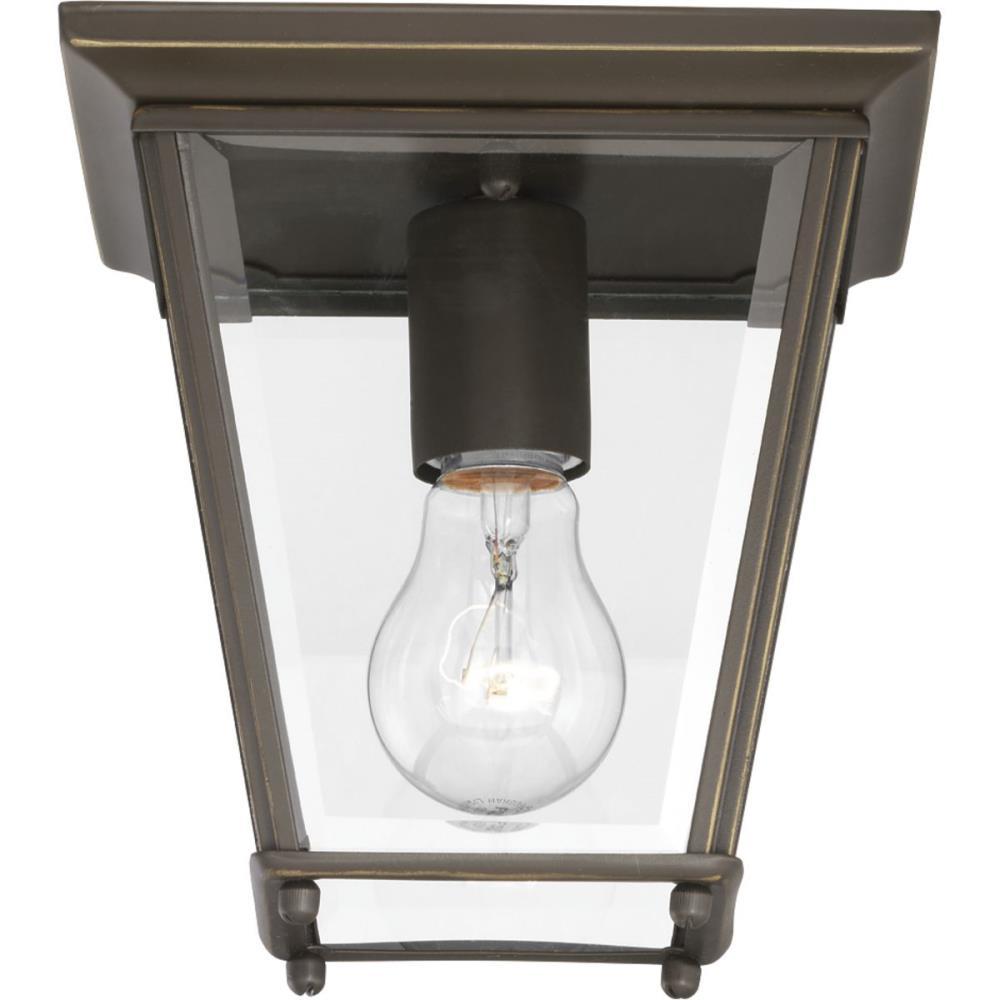 Calais Transparent Square Outdoor Flush Mount