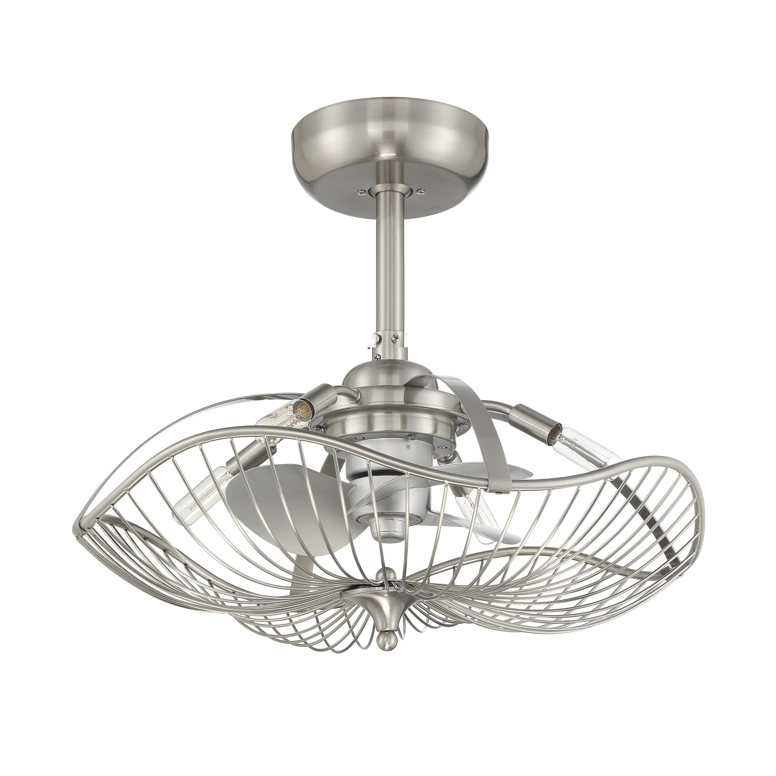 House of Hampton® 22" Akoni 3 - Blade Ceiling Fan with Light Kit Included