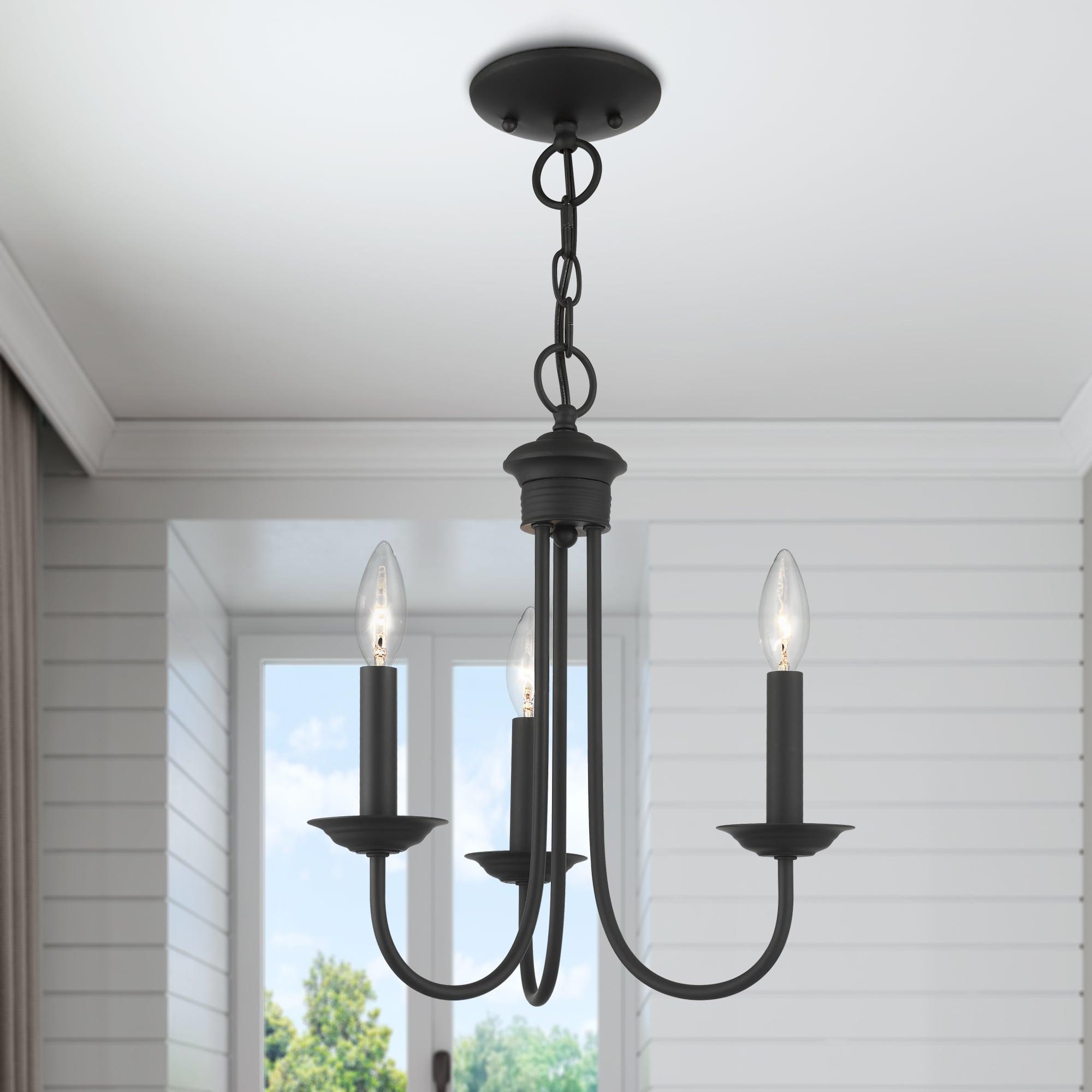 Livex Lighting Estate 3 - Light Chandelier in  Black