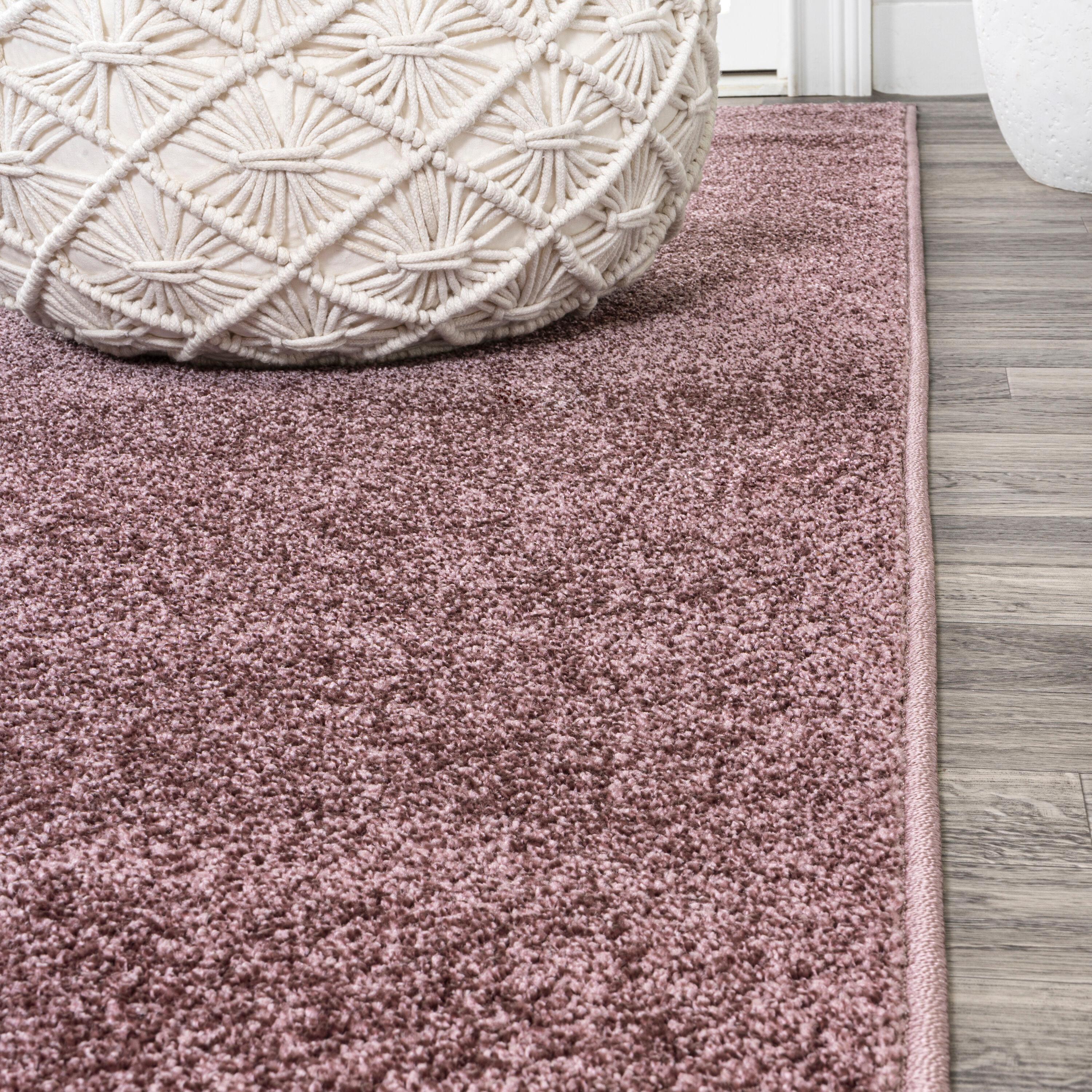 8'x10' Haze Solid Low-Pile, Light Purple - JONATHAN Y