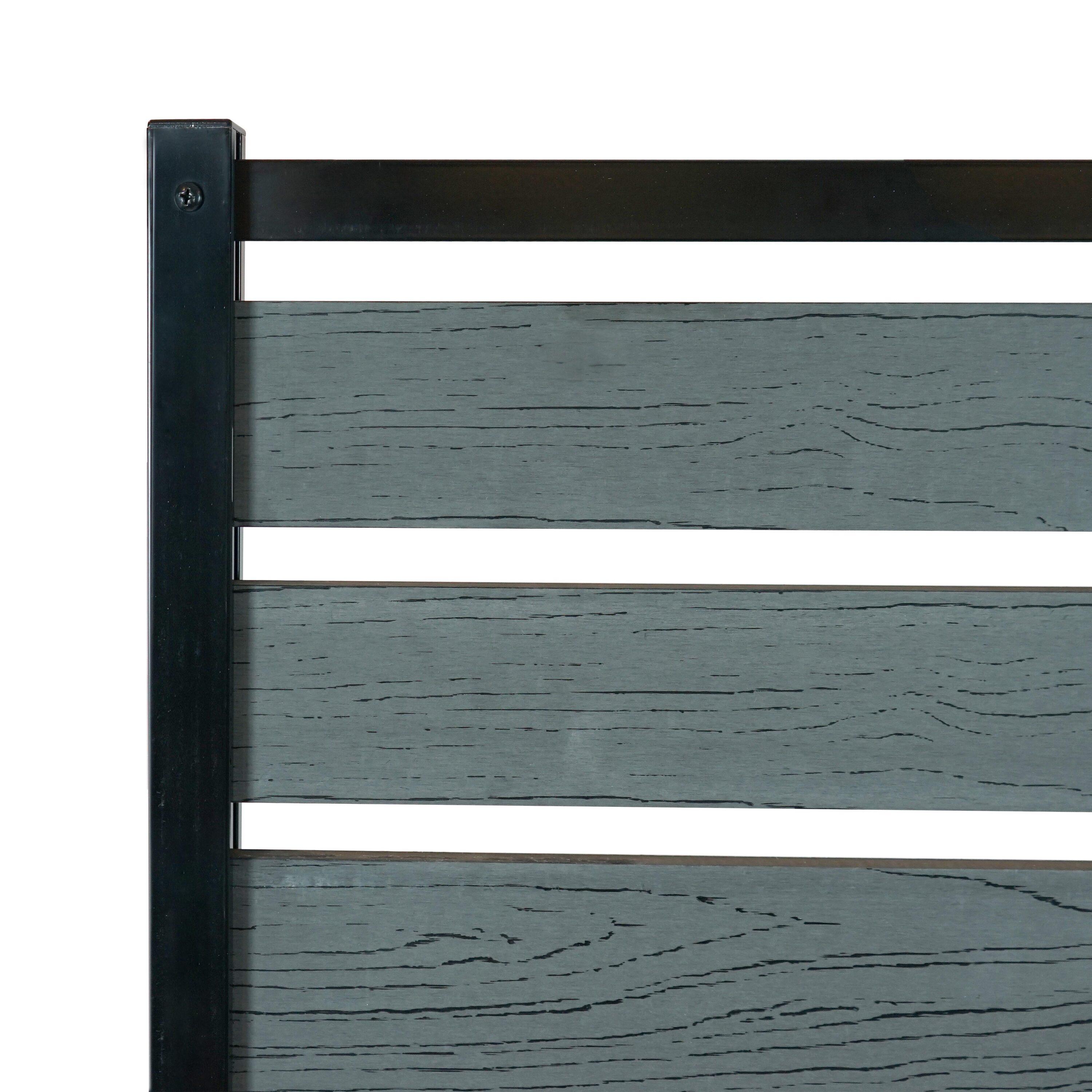 Enclo 48in H x 40in W (2 Panels) No Dig Enclo Vienna Charcoal Color Woodtek Privacy Screen, Outdoor Vinyl Privacy Fence Panel, Privacy Wall for Trash Cans & Air Conditioner Fence, Patio Privacy Screen, EC18018