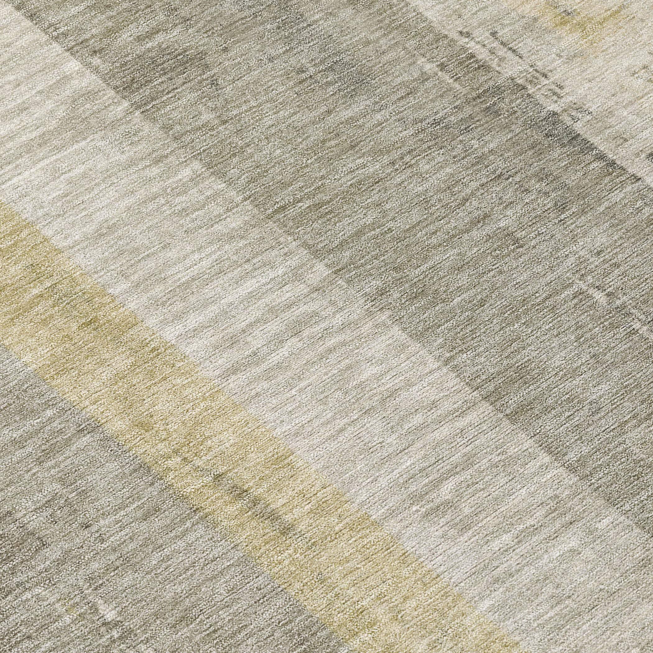 Machine Washable Indoor/Outdoor Cinead ACN1689 Taupe Rug